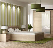 Master bedroom in wooden beige - Vitrine Furniture - Bed Sets