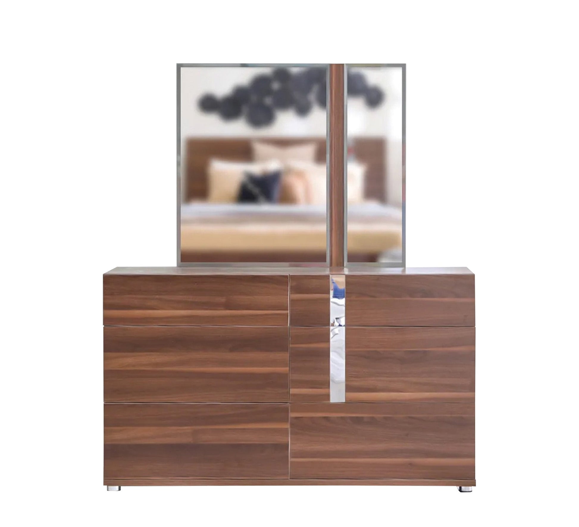 Master bedroom in wooden brown - Vitrine Furniture - Bed Sets