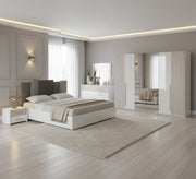 Master bedroom with a distinctive headboard - Vitrine Furniture - Bed Sets
