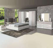 Master bedroom with a distinctive headboard - Vitrine Furniture - Bed Sets