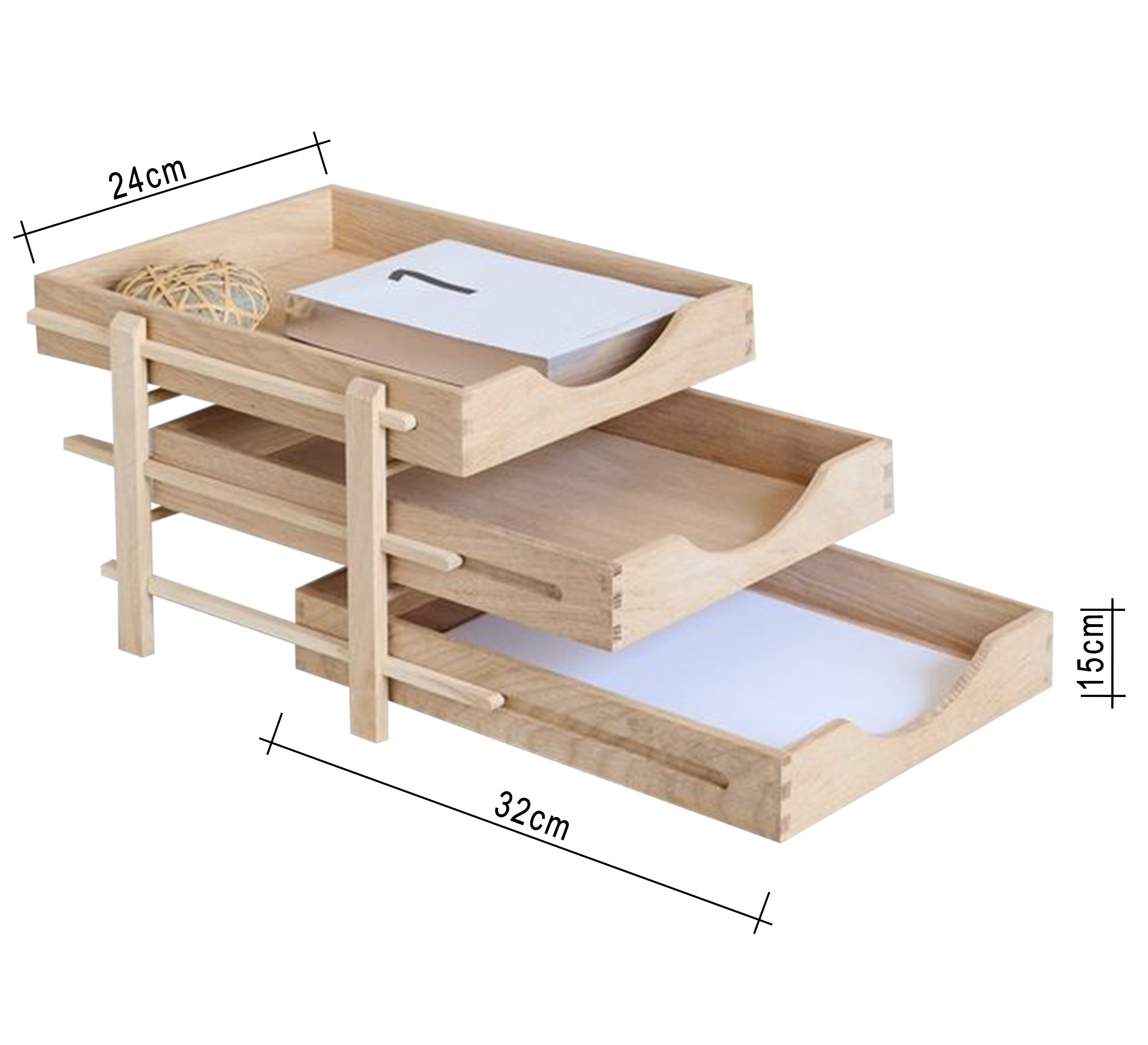 MDF Wood Organizer for Books and Papers - Vitrine Furniture - Furniture