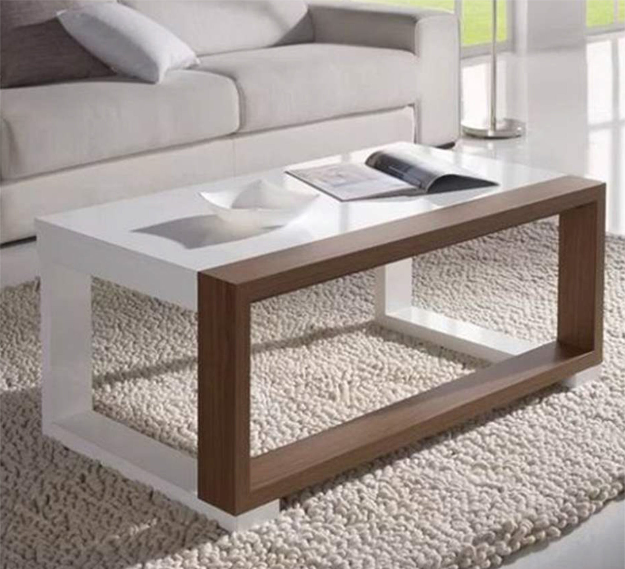 Mechanized table with brown part - Vitrine Furniture - Coffee Tables