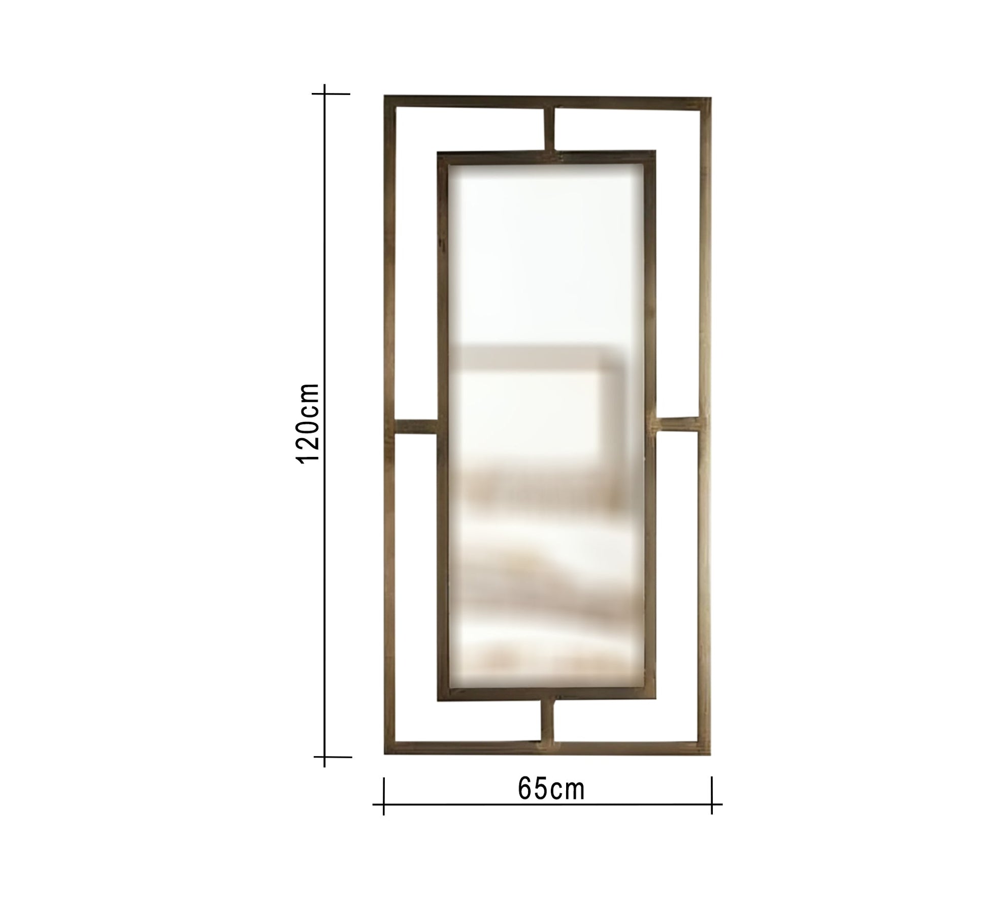 Medium wall mirror with 2 wooden frames - Vitrine Furniture - Décor