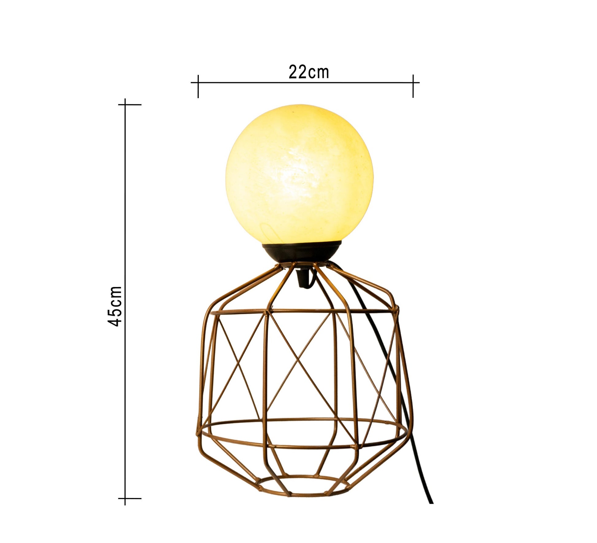 Metal cage lampshade and glass ball - Vitrine Furniture - Lighting