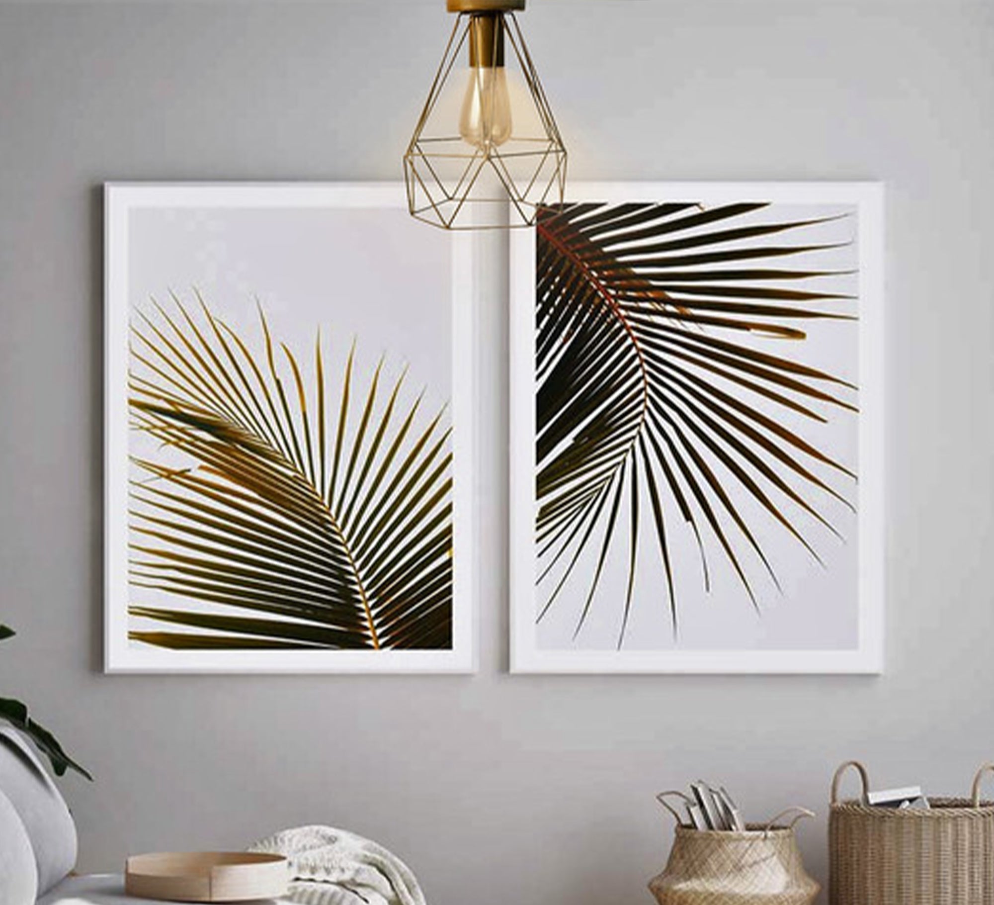 Metal ceiling lamp gold color - Vitrine Furniture - Lighting