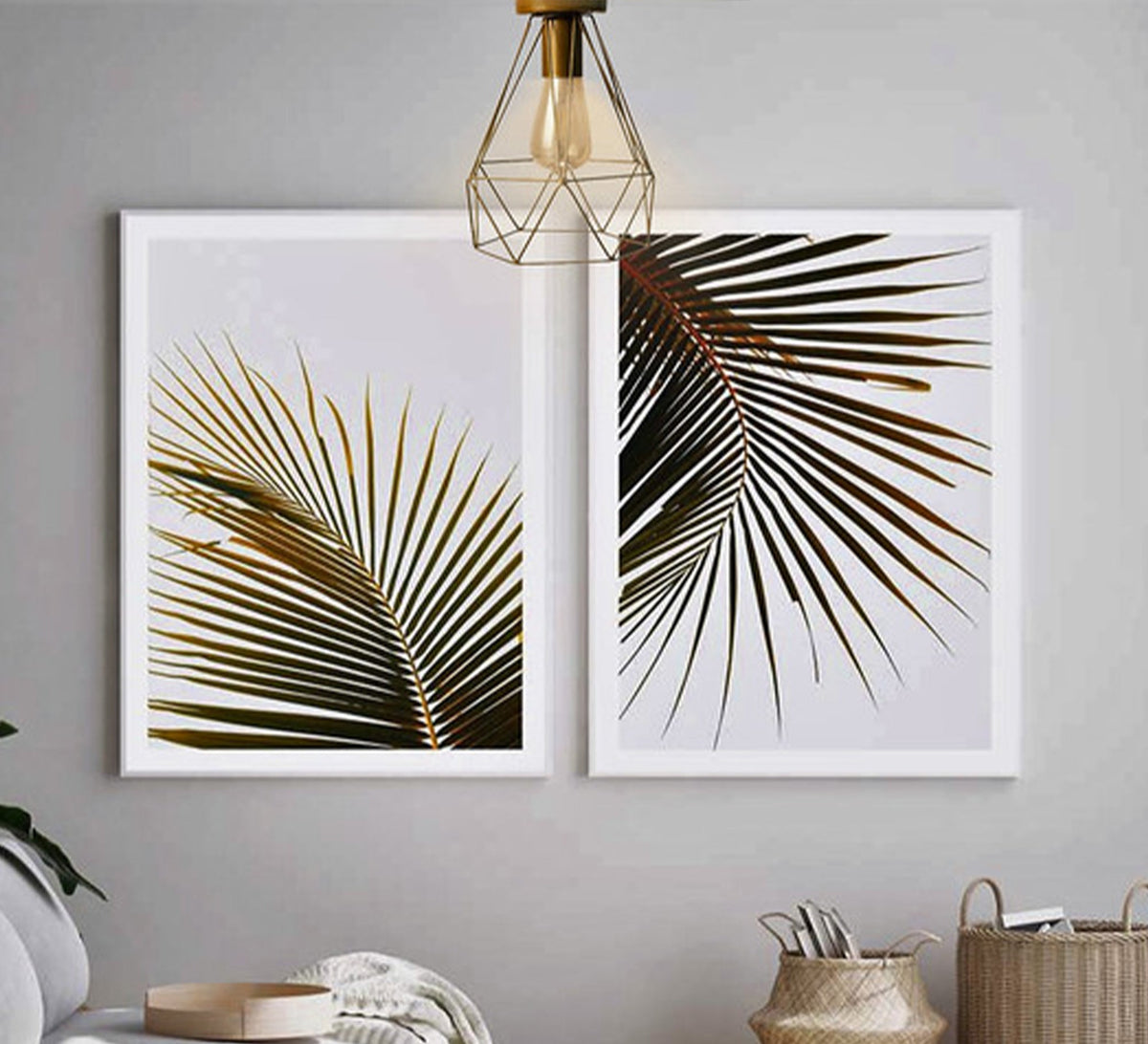 Metal ceiling lamp gold color - Vitrine Furniture - Lighting