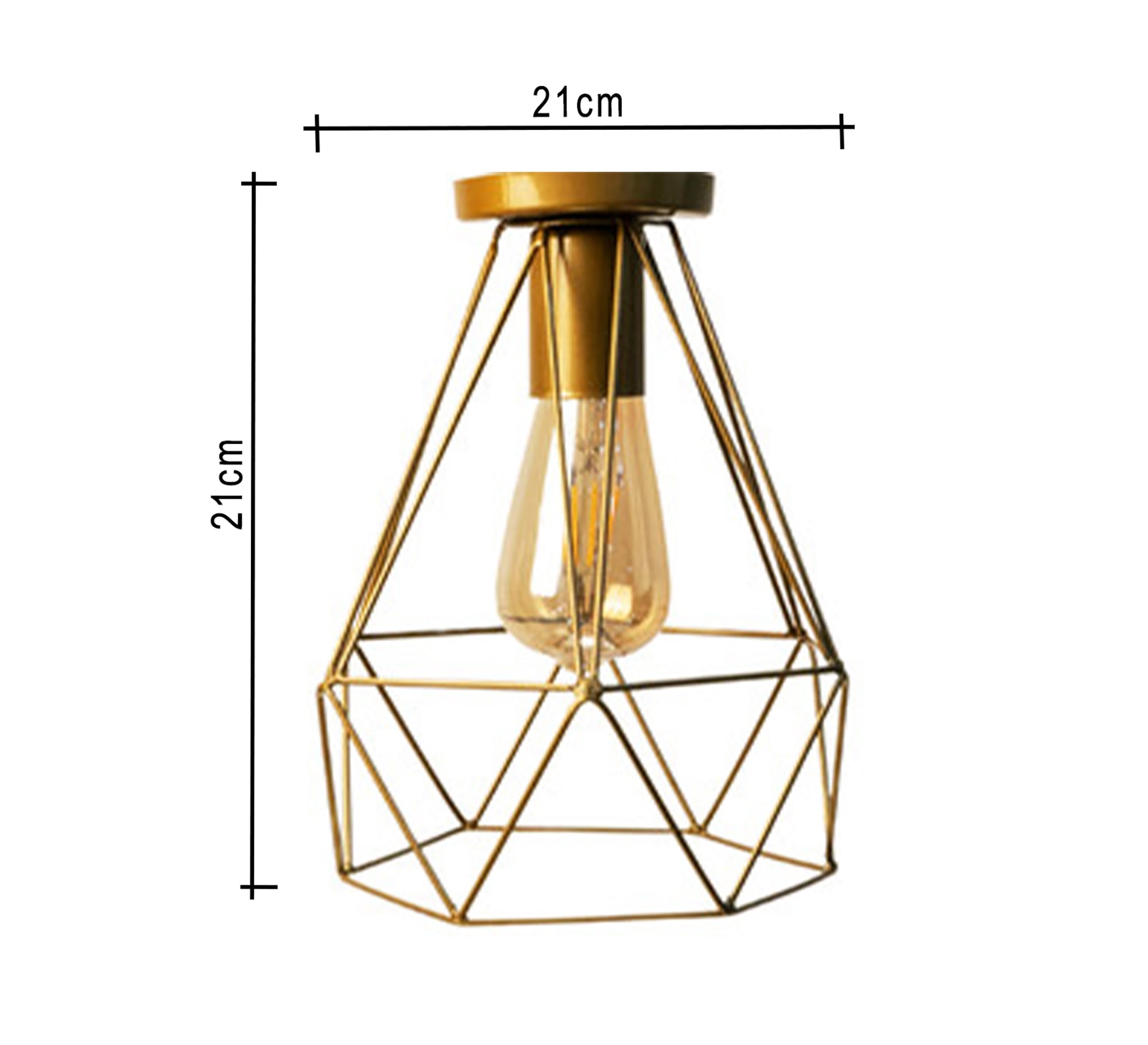 Metal ceiling lamp gold color - Vitrine Furniture - Lighting