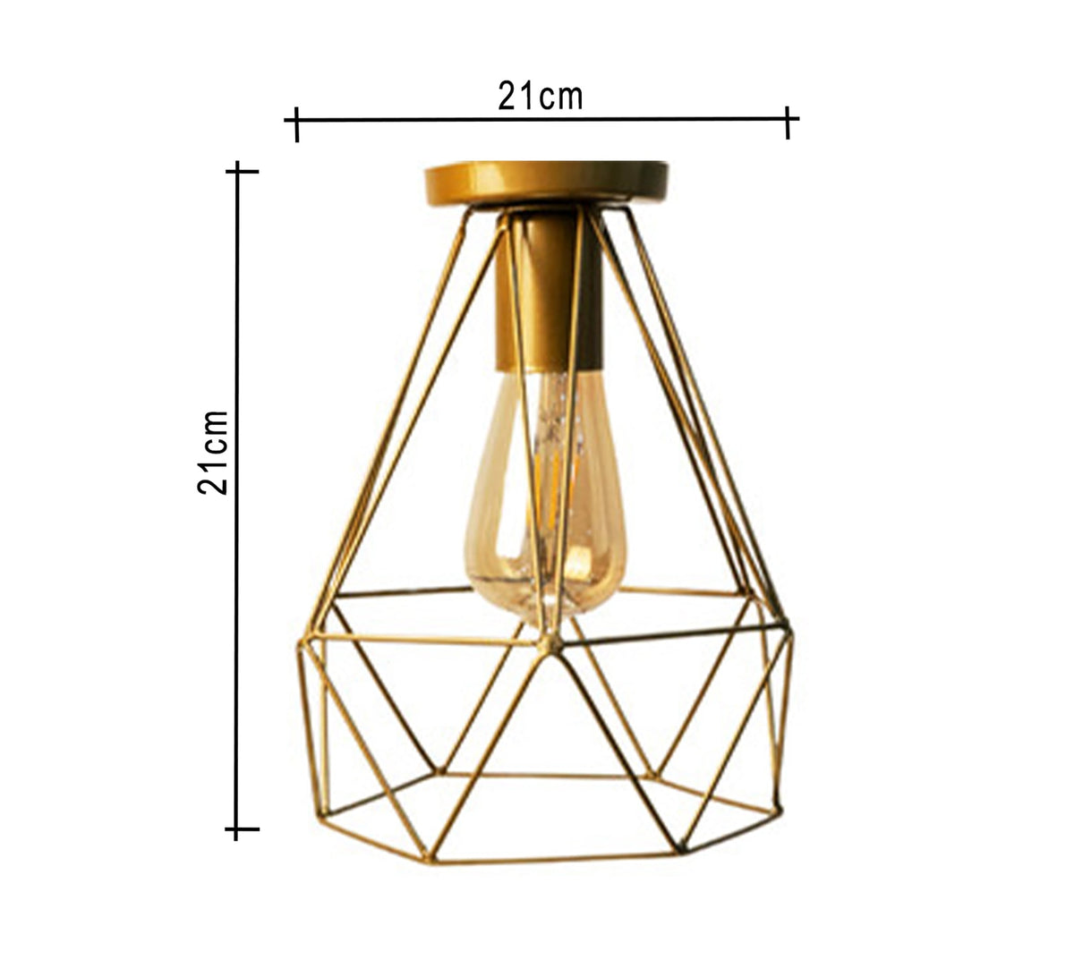 Metal ceiling lamp gold color - Vitrine Furniture - Lighting