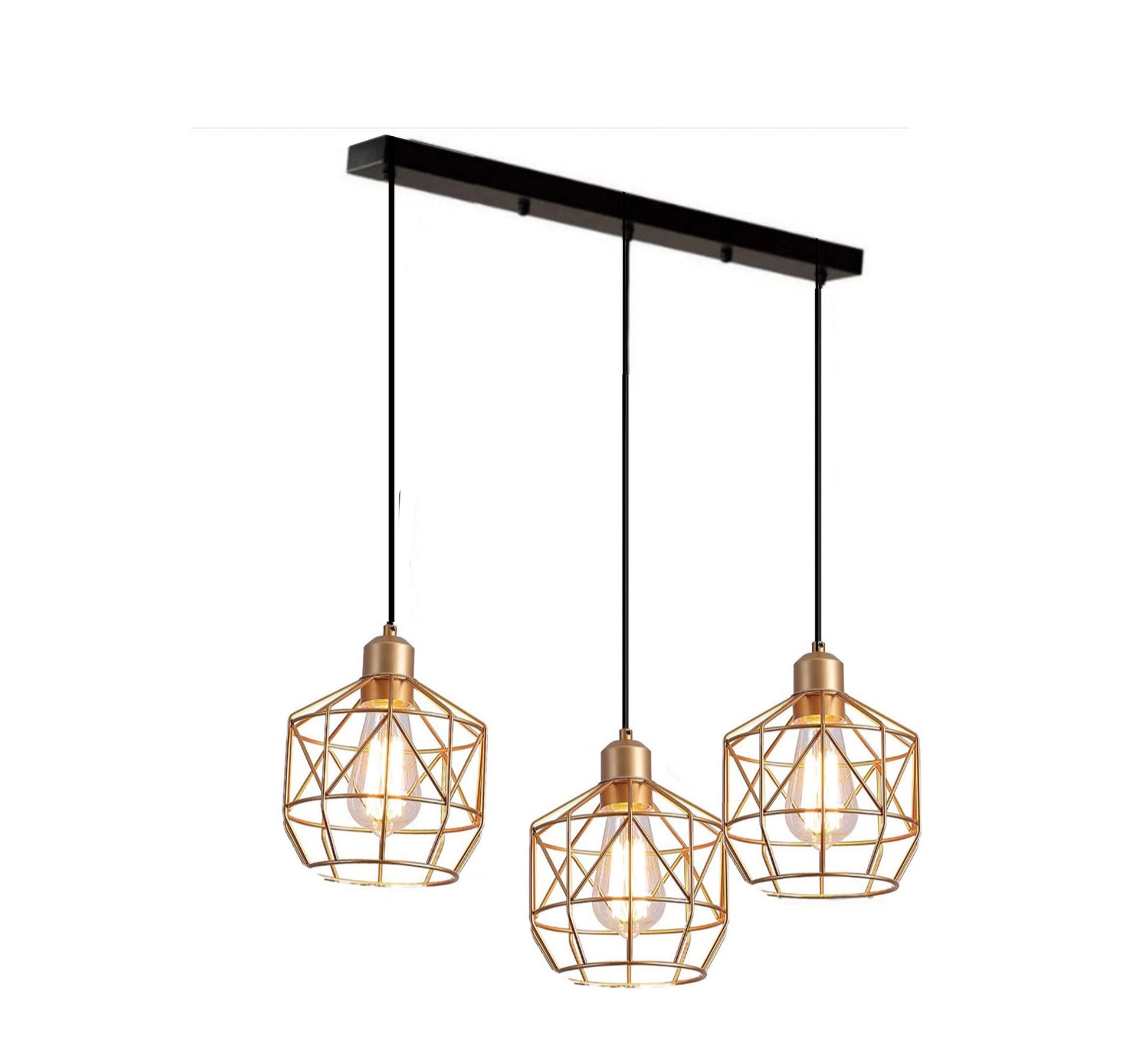 Metal ceiling lights with different heights - Vitrine Furniture - Lighting