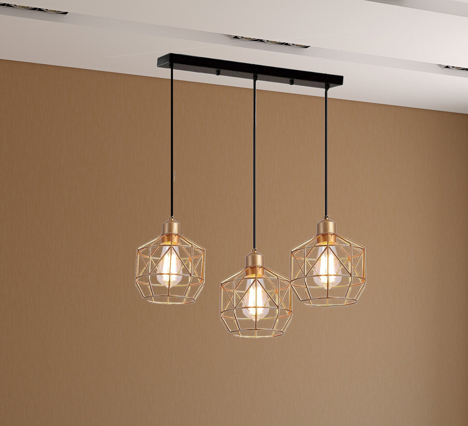 Metal ceiling lights with different heights - Vitrine Furniture - Lighting