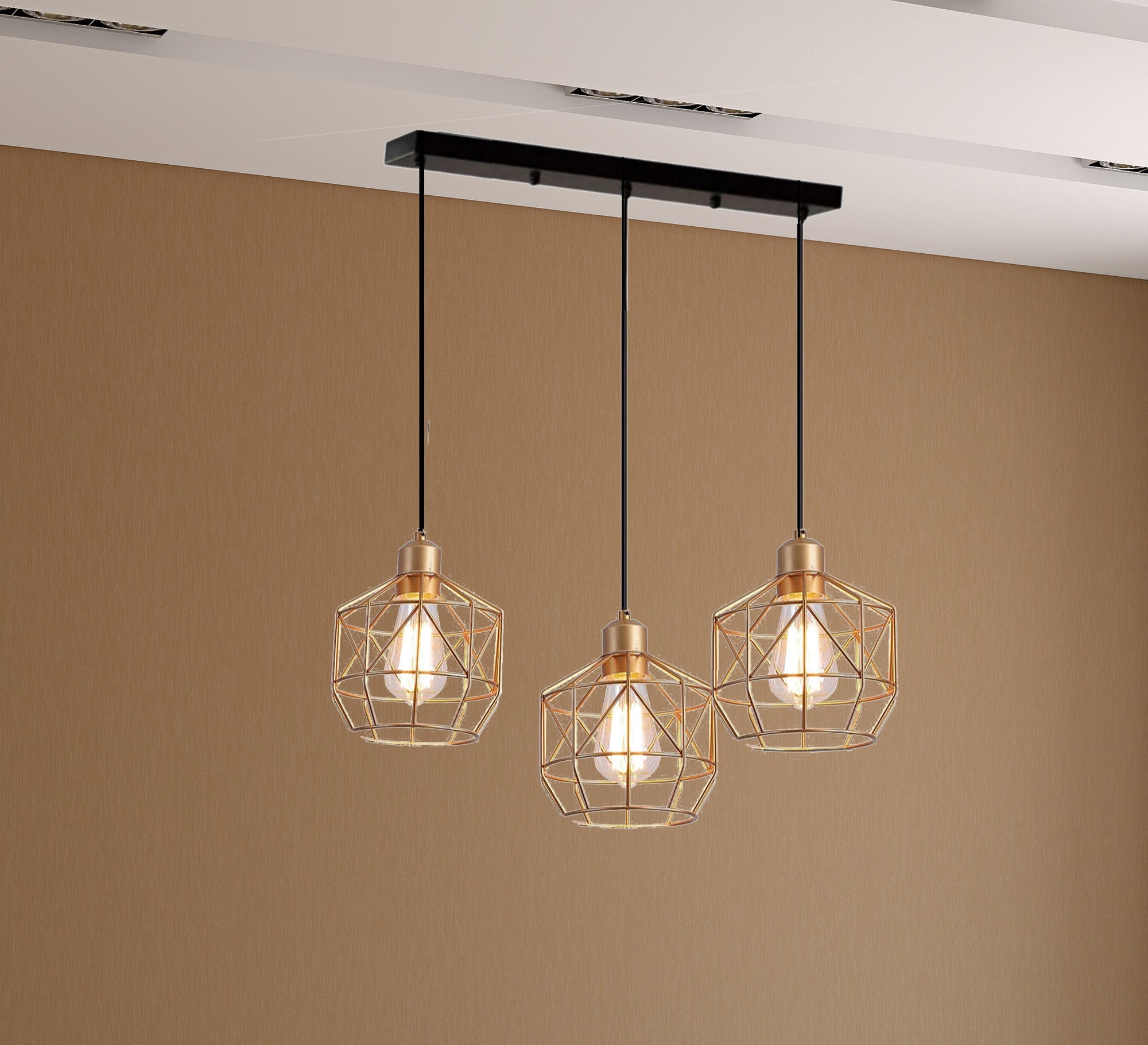 Metal ceiling lights with different heights - Vitrine Furniture - Lighting