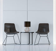 Metal lampshade with black shade and brown base - Vitrine Furniture - Lighting