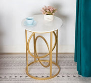 Metal side table with a gold finish - Vitrine Furniture - Furniture
