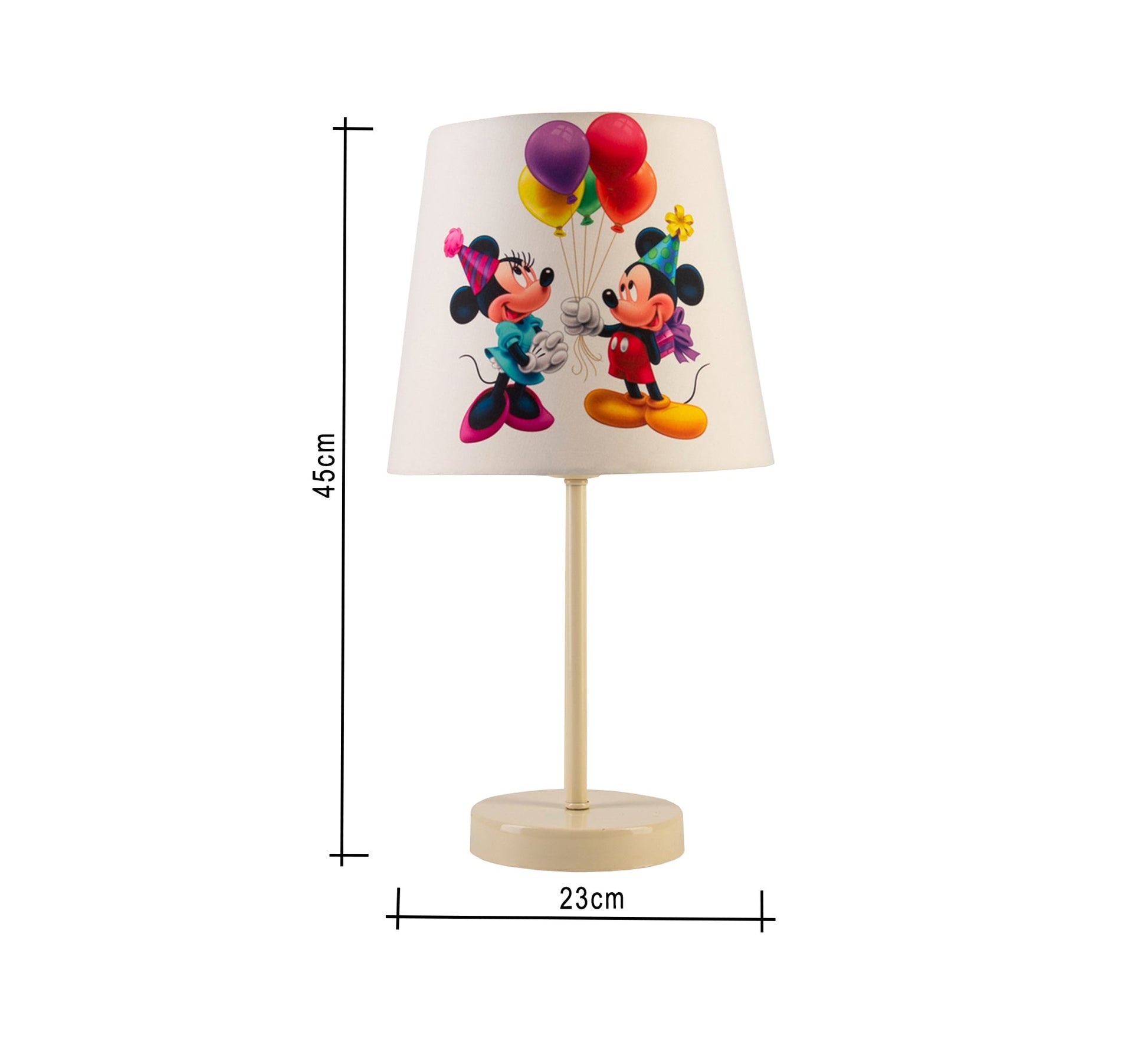Mickey and Minnie Lamp: A Joyful Celebration for the Nursery with a Beige Base - Vitrine Furniture - Lighting