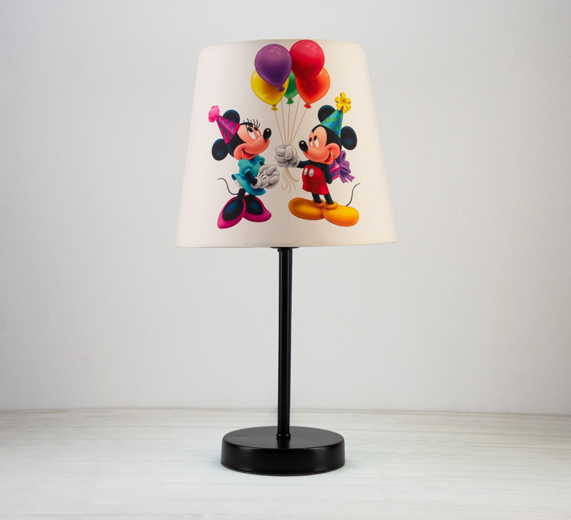 Mickey and Minnie Lamp: A Joyful Celebration for the Nursery with a Black Base - Vitrine Furniture - Lighting