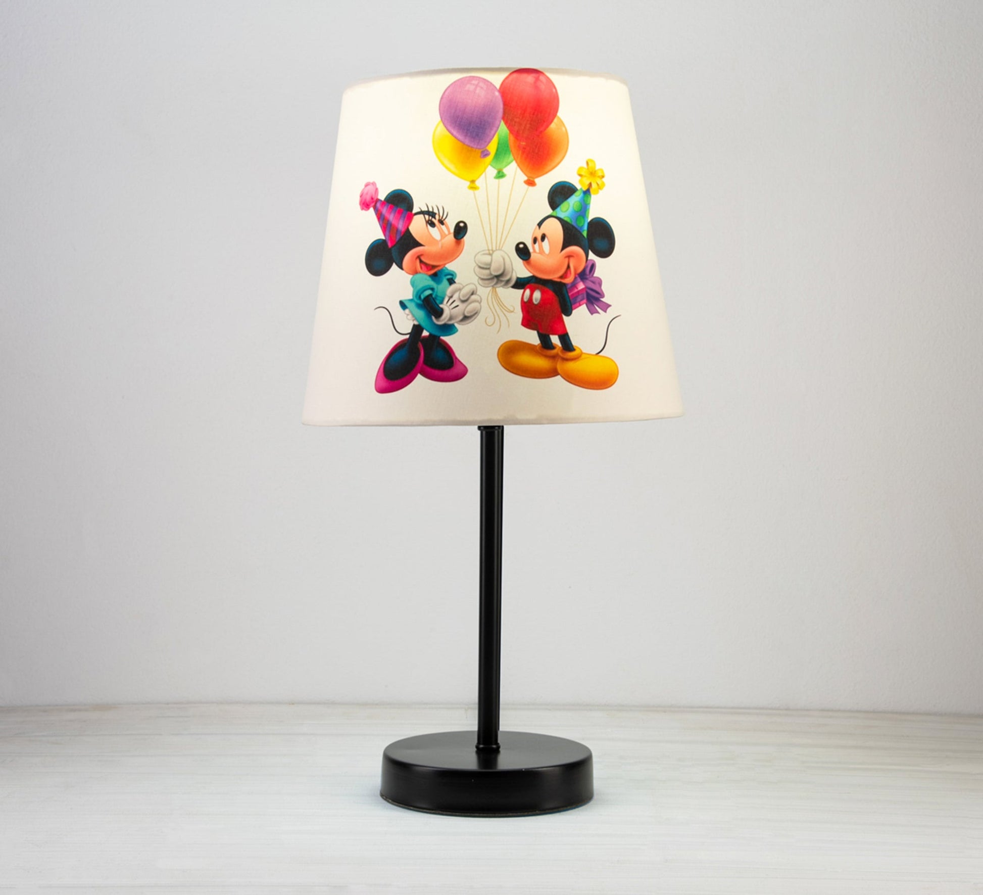 Mickey and Minnie Lamp: A Joyful Celebration for the Nursery with a Black Base - Vitrine Furniture - Lighting
