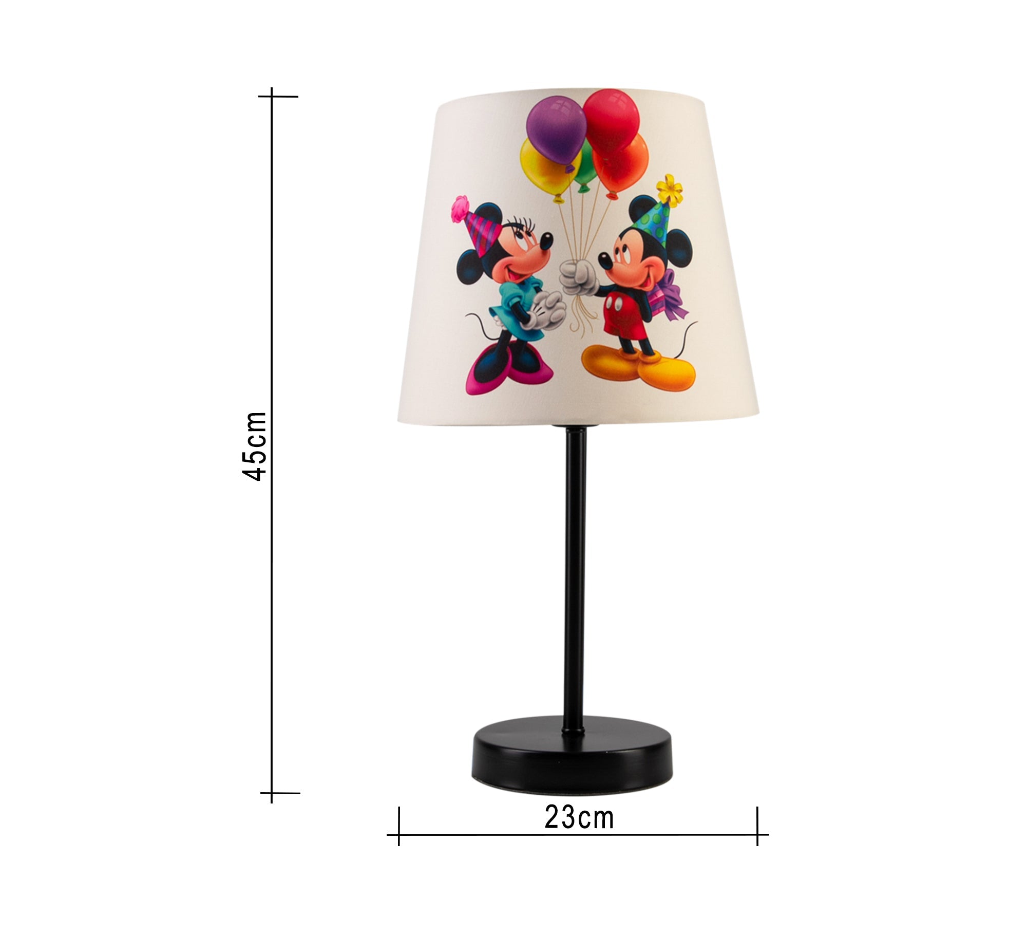 Mickey and Minnie Lamp: A Joyful Celebration for the Nursery with a Black Base - Vitrine Furniture - Lighting