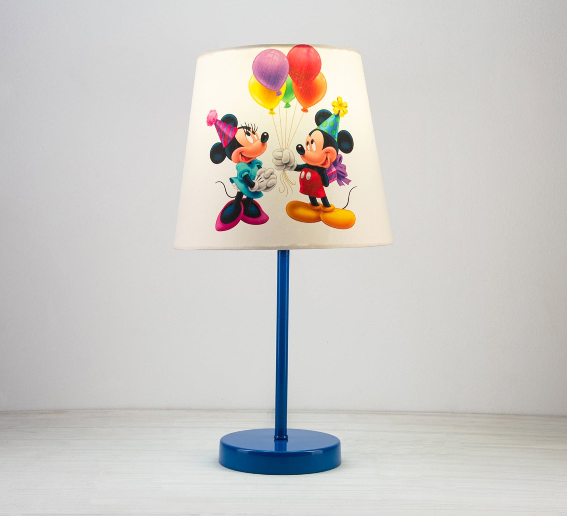 Mickey and Minnie Lamp: A joyful celebration for the nursery with a blue base - Vitrine Furniture - Lighting