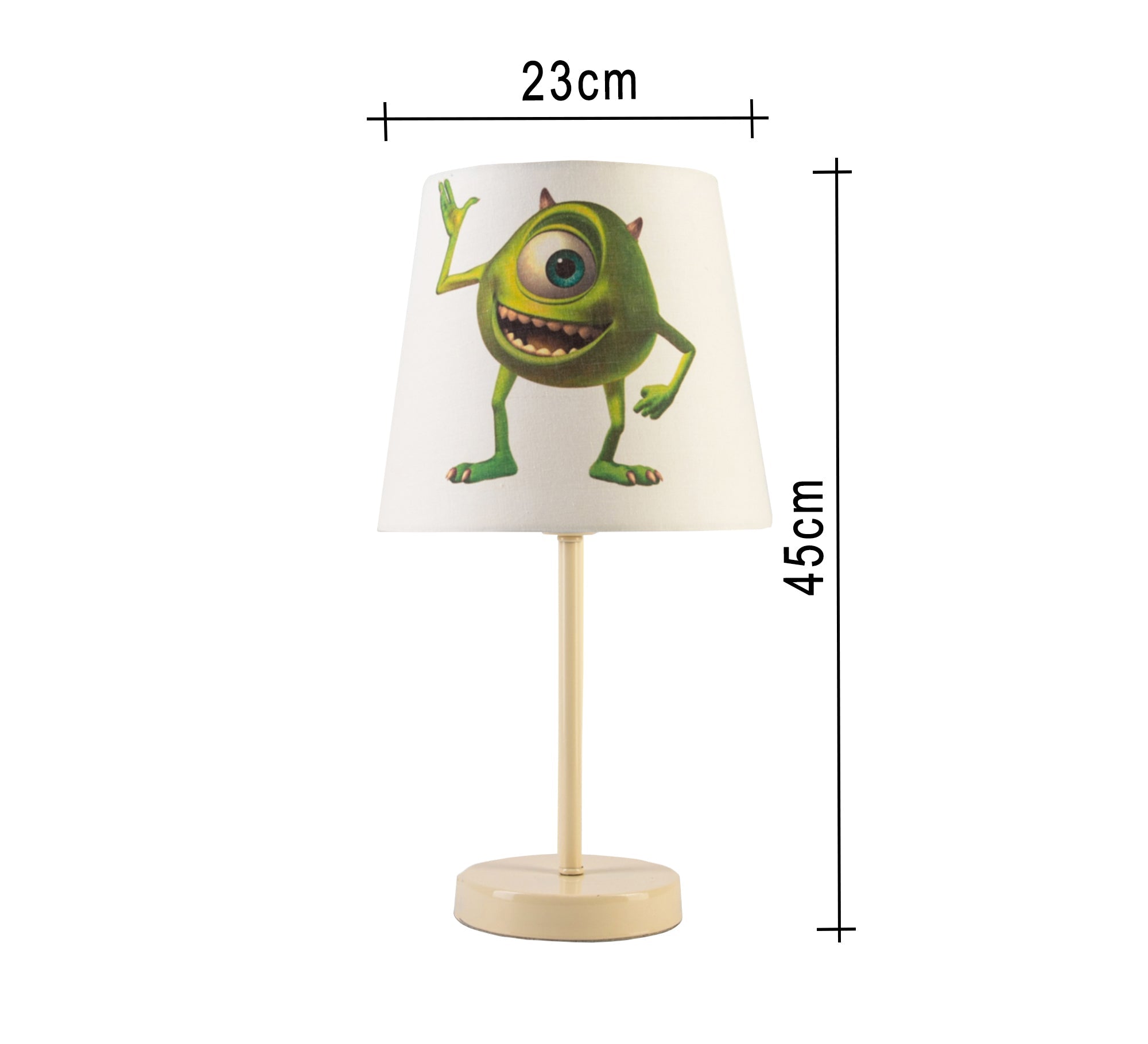 Mike Wazowski Lamp: A Fun Character for the Kids' Room with a Beige Base - Vitrine Furniture - Lighting