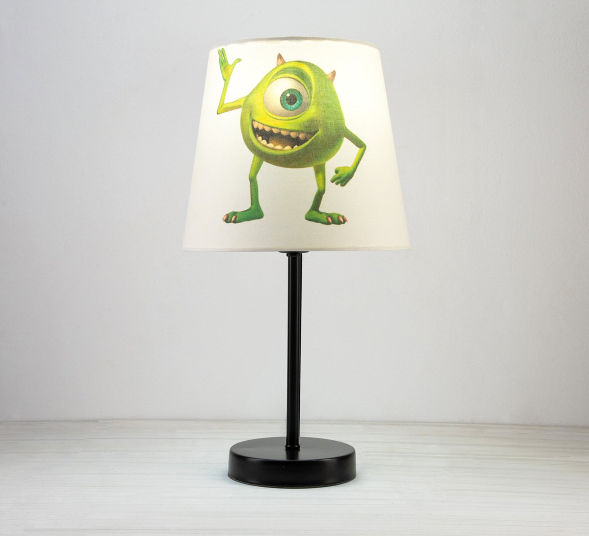 Mike Wazowski Lamp: A Green Companion for the Nursery with a Black Base - Vitrine Furniture - Lighting