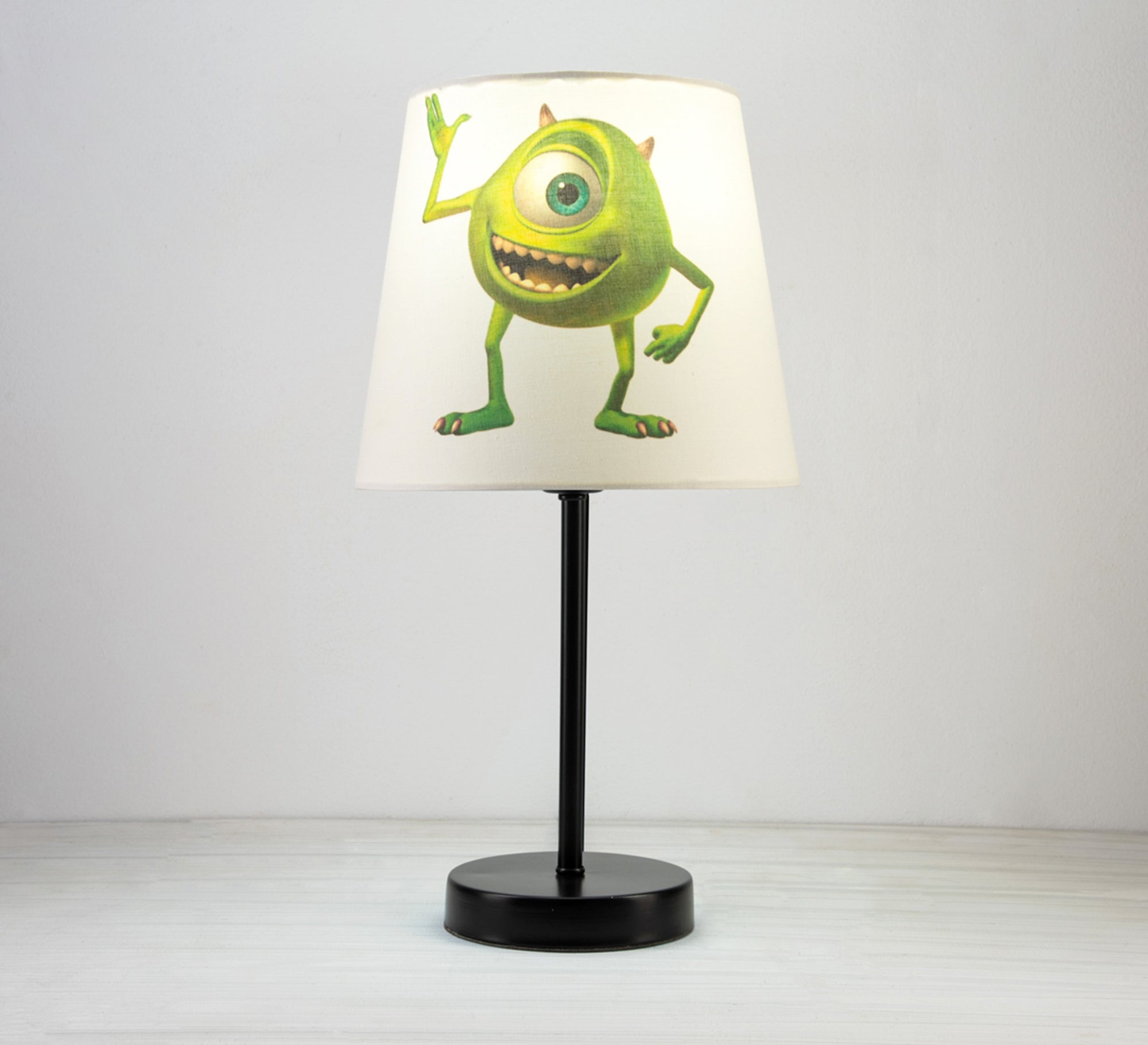 Mike Wazowski Lamp: A Green Companion for the Nursery with a Black Base - Vitrine Furniture - Lighting