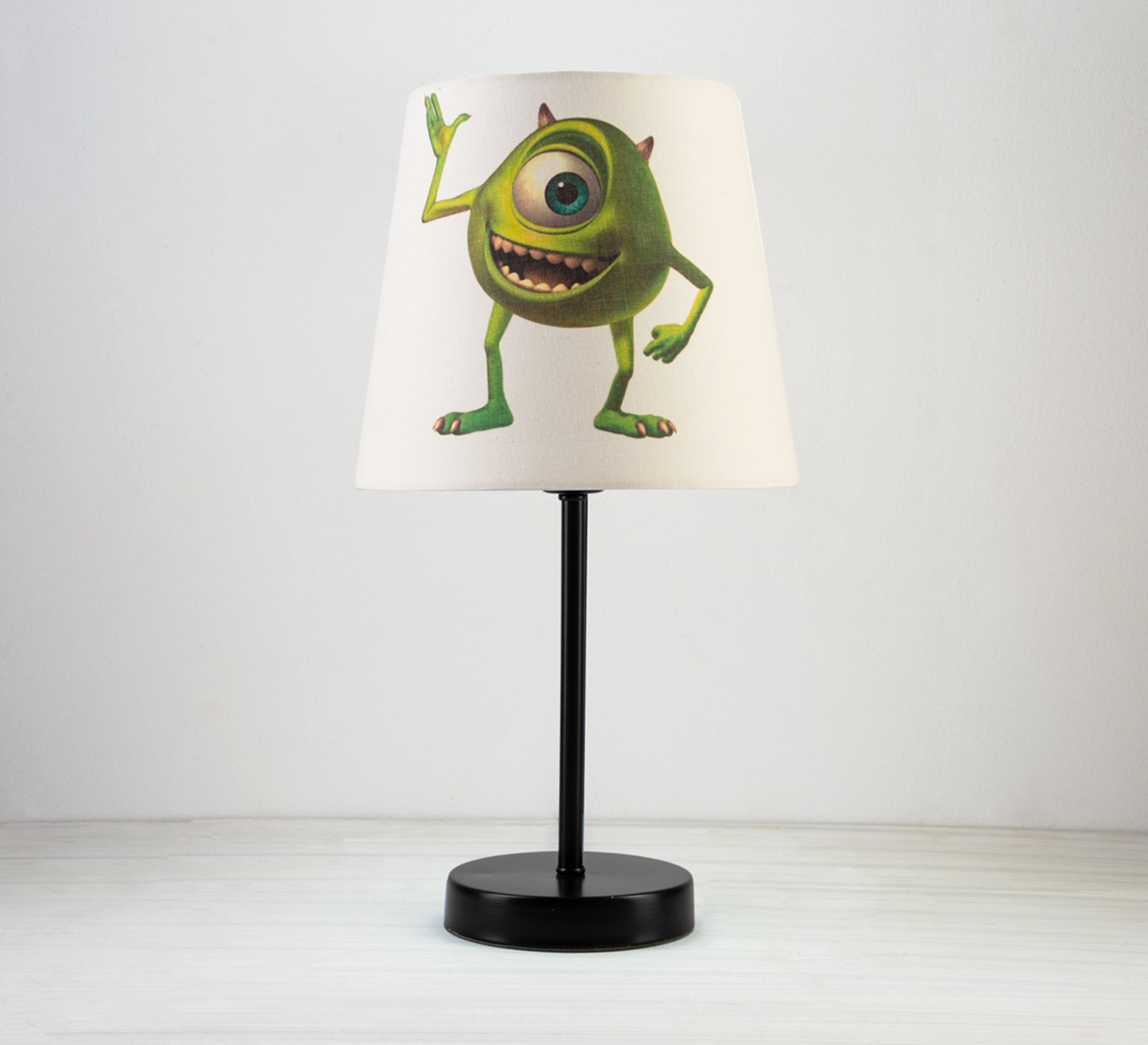 Mike Wazowski Lamp: A Green Companion for the Nursery with a Black Base - Vitrine Furniture - Lighting