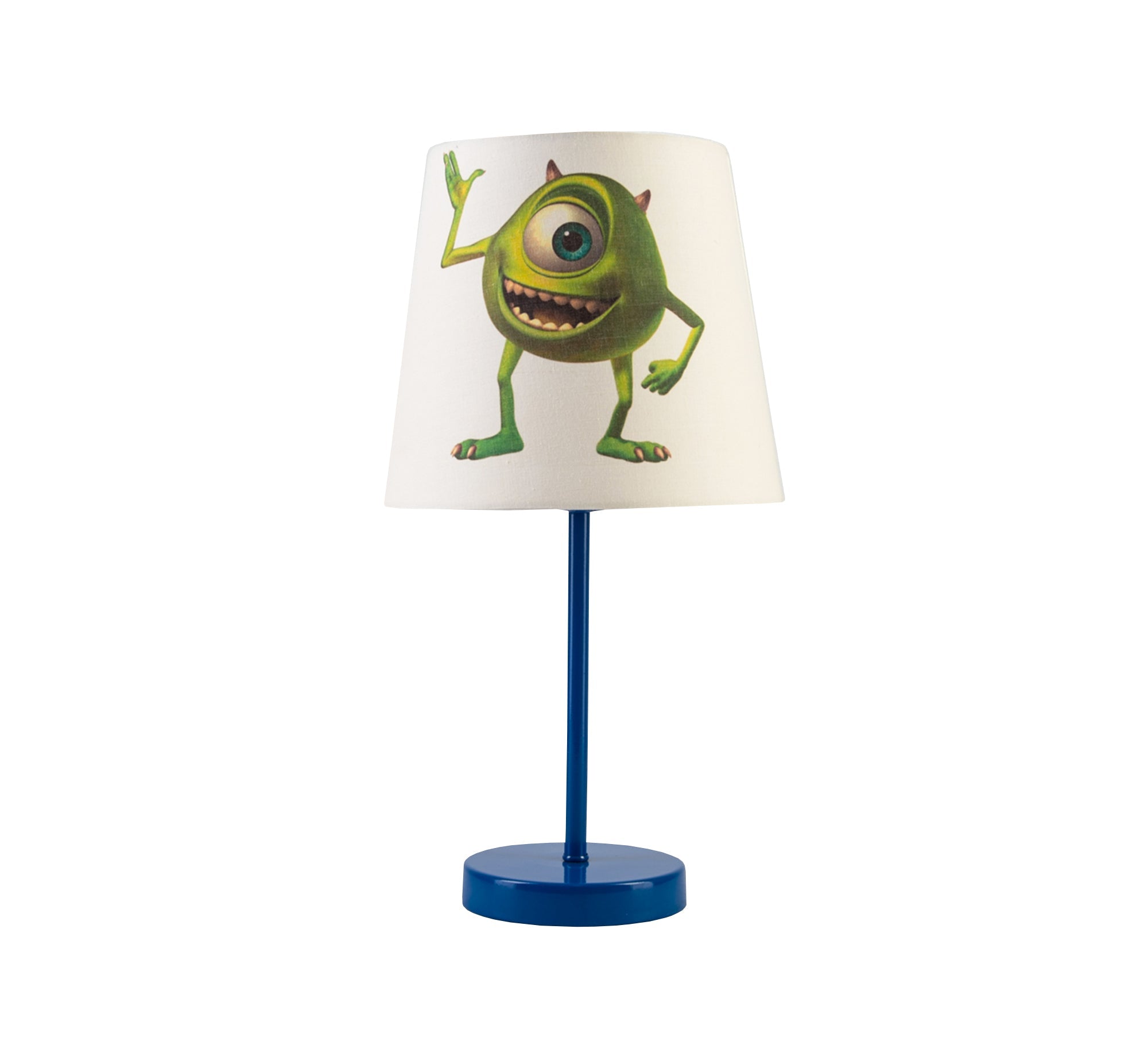 Mike Wazowski Lamp: A Green Companion for the Nursery with a Blue Base - Vitrine Furniture - Lighting