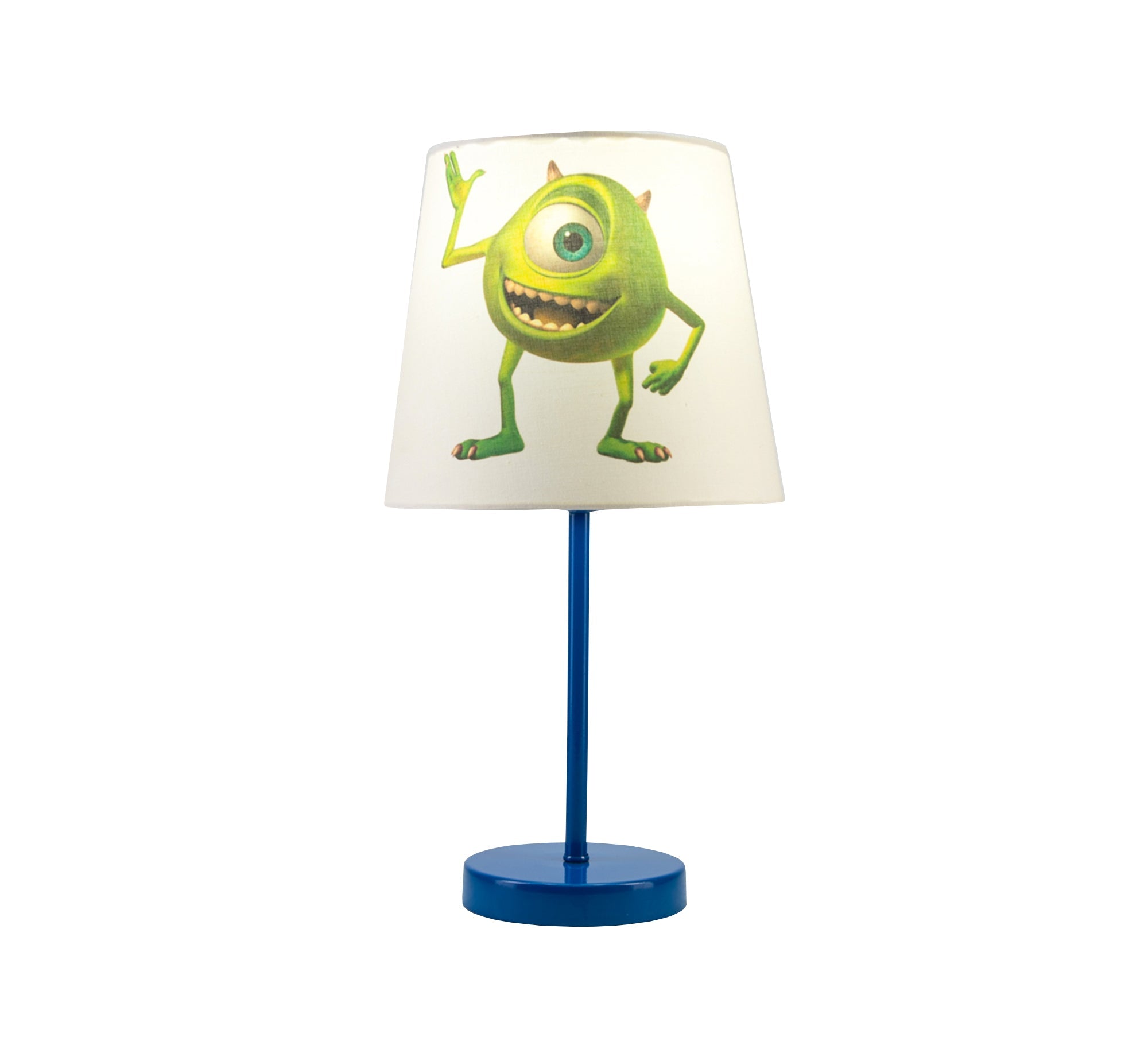 Mike Wazowski Lamp: A Green Companion for the Nursery with a Blue Base - Vitrine Furniture - Lighting