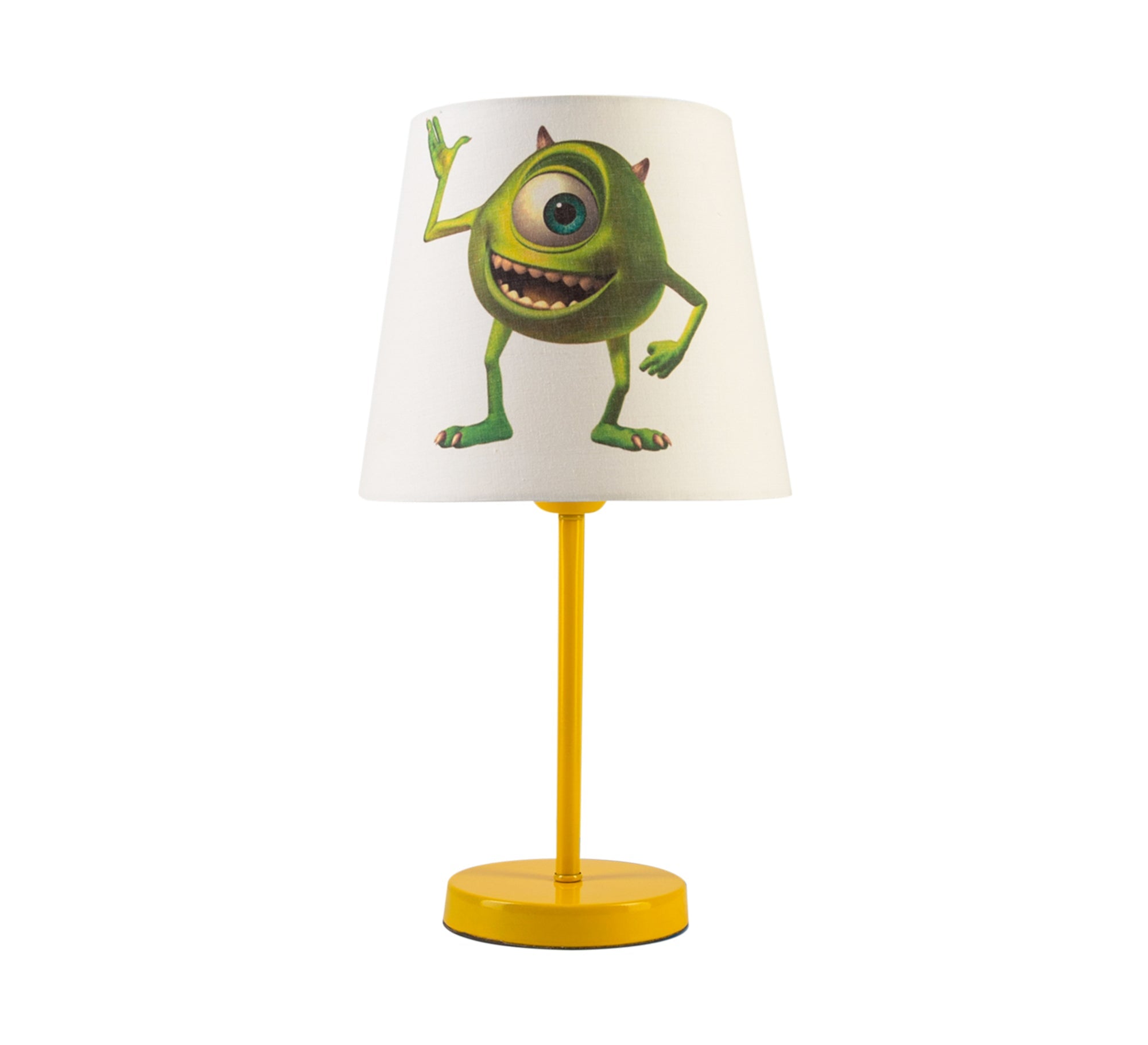 Mike Wazowski Lamp: A Green Companion for the Nursery with a Gold Base - Vitrine Furniture - Lighting