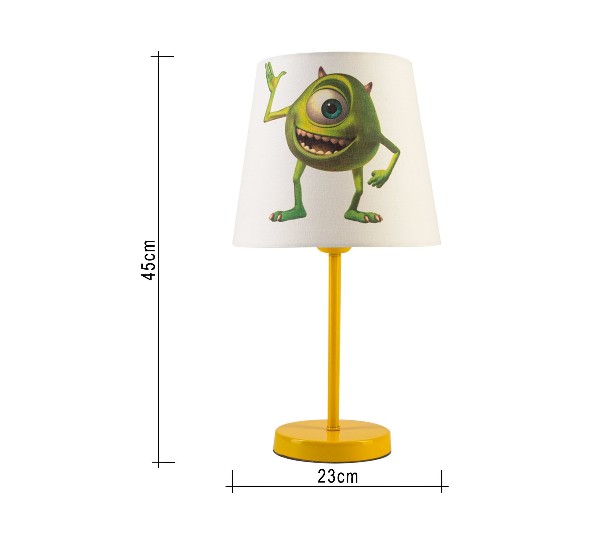 Mike Wazowski Lamp: A Green Companion for the Nursery with a Gold Base - Vitrine Furniture - Lighting