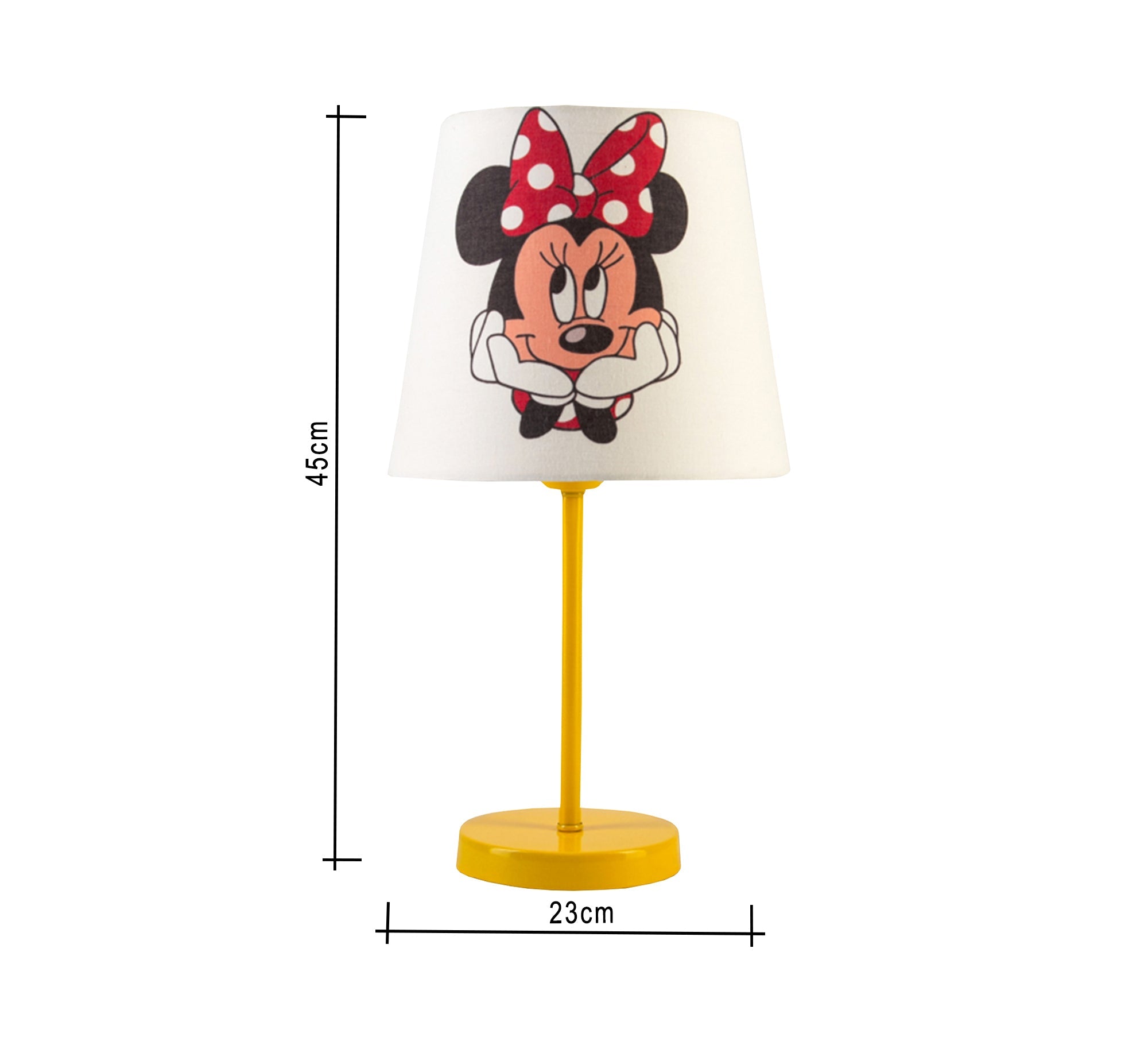 Minnie Mouse Lamp, a charming light for your little girl's room with a golden base - Vitrine Furniture - Lighting