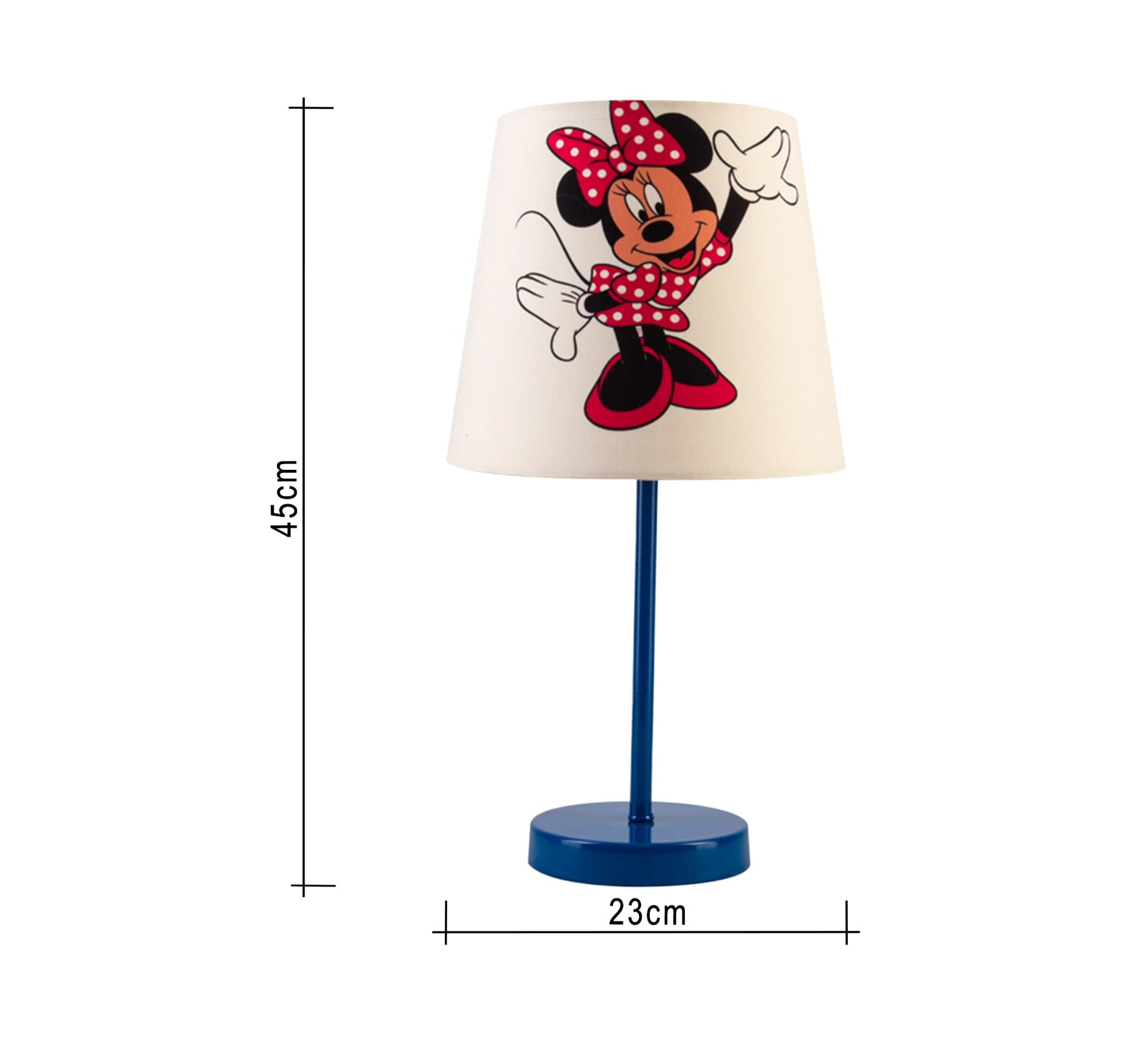 Minnie Mouse Lamp: Light, Fun, Kids, Beautiful Decor with Blue Base - Vitrine Furniture - Lighting