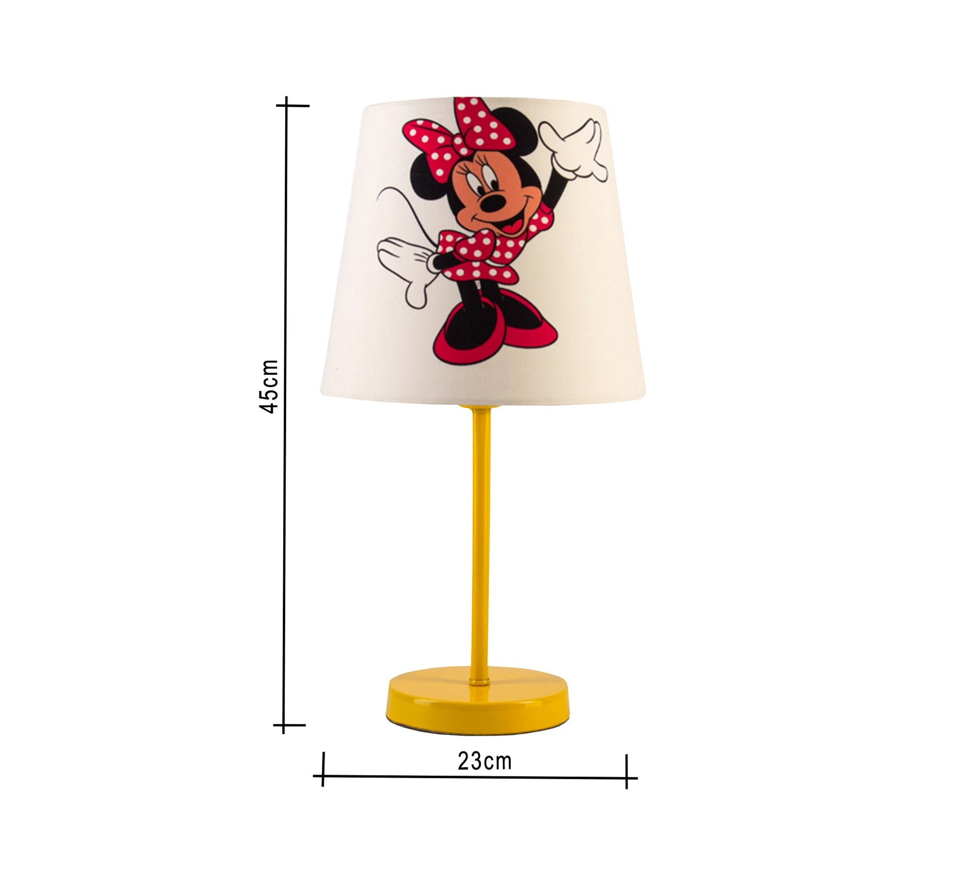 Minnie Mouse Lamp: Light, Fun, Kids, Beautiful Decor with Gold Base - Vitrine Furniture - Lighting