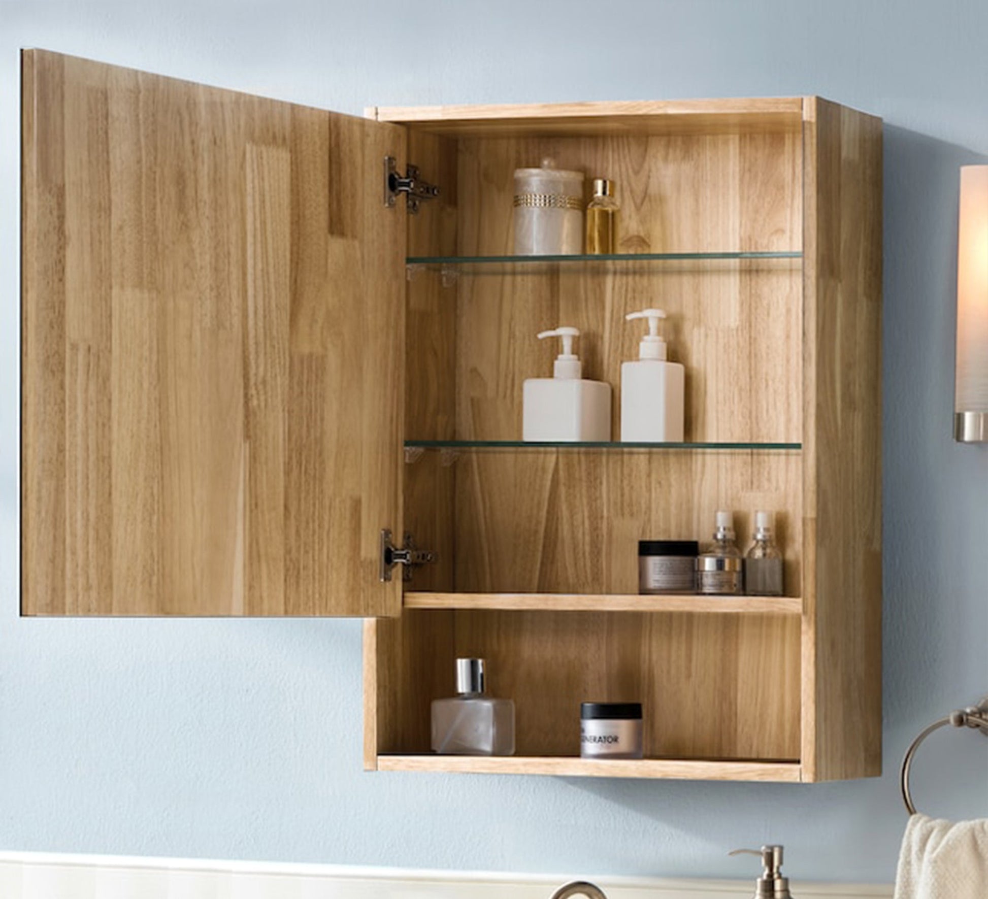 Mirror Gleam Bathroom Cabinet: Sleek Pharmacy Storage - Vitrine Furniture - Furniture