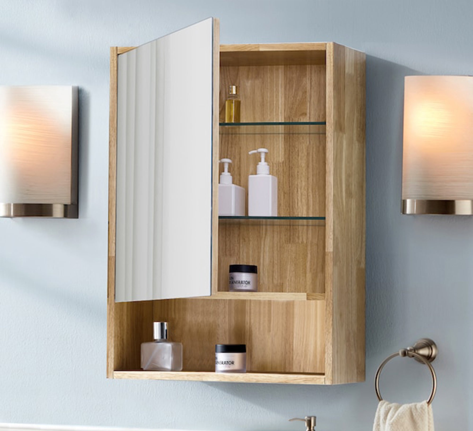 Mirror Gleam Bathroom Cabinet: Sleek Pharmacy Storage - Vitrine Furniture - Furniture