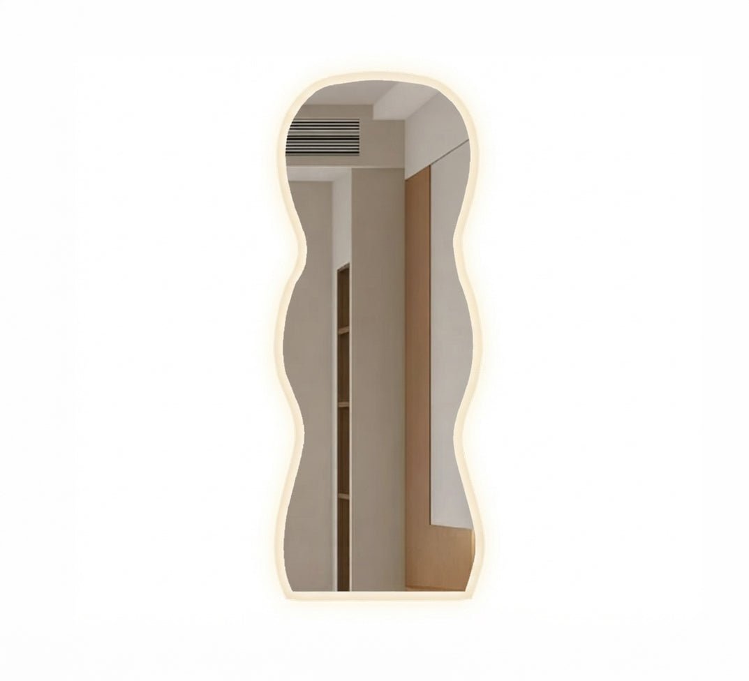 Mirror Wavy vertical mirror with backlight - Vitrine Furniture - Mirrors