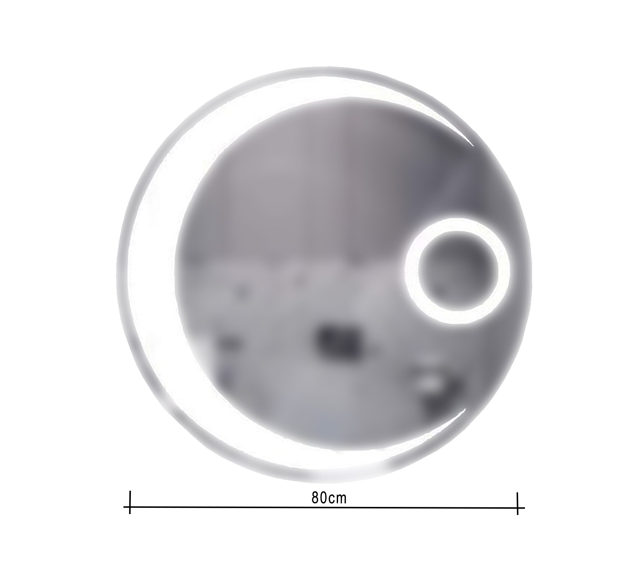 Mirror with a crescent moon - shaped illuminated part - Vitrine Furniture - Décor