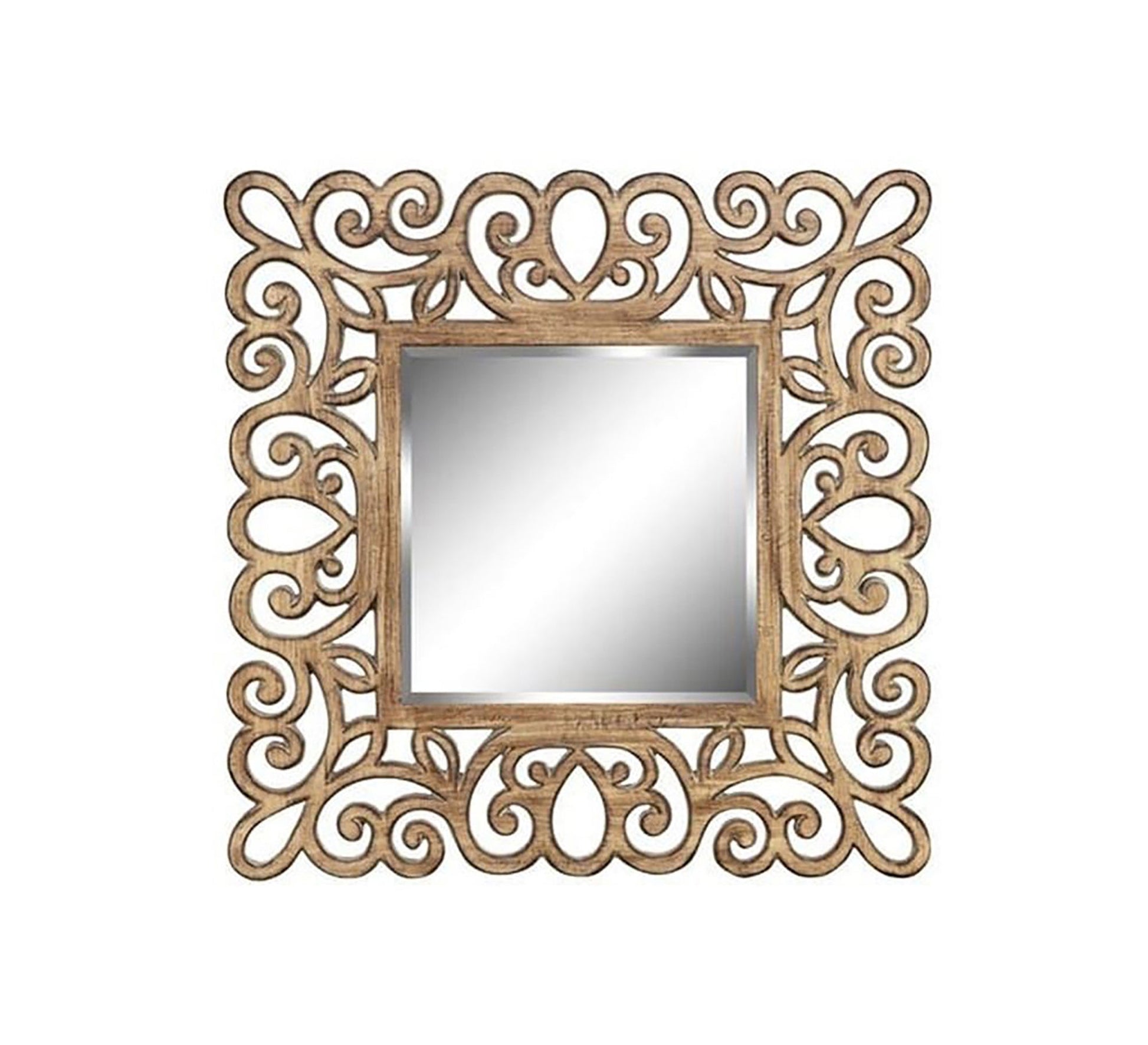 Mirror with a decorative hollow wooden frame - Vitrine Furniture - Décor