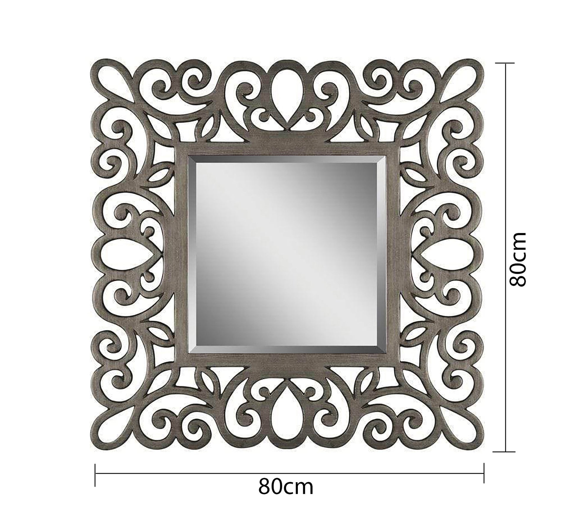 Mirror with a decorative hollow wooden frame - Vitrine Furniture - Décor