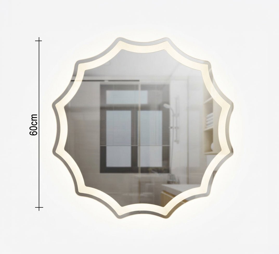 Mirror with a flower-shaped wavy edge - Vitrine Furniture - Mirrors