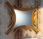 Mirror with a wooden frame in half circles - Vitrine Furniture - Décor