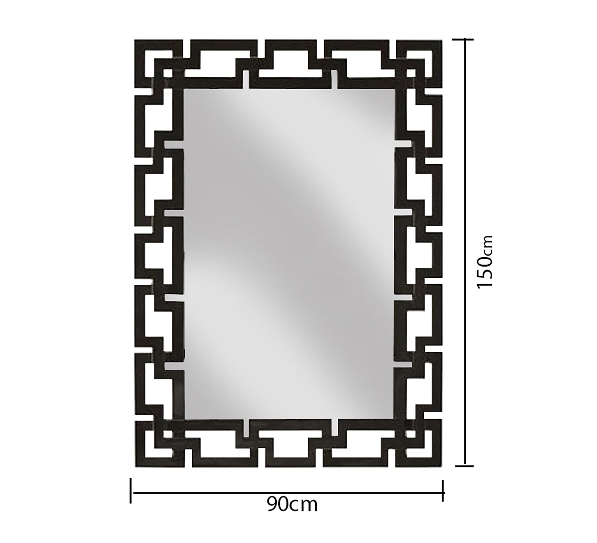 Mirror with a wooden frame of overlapping rectangles - Vitrine Furniture - Décor