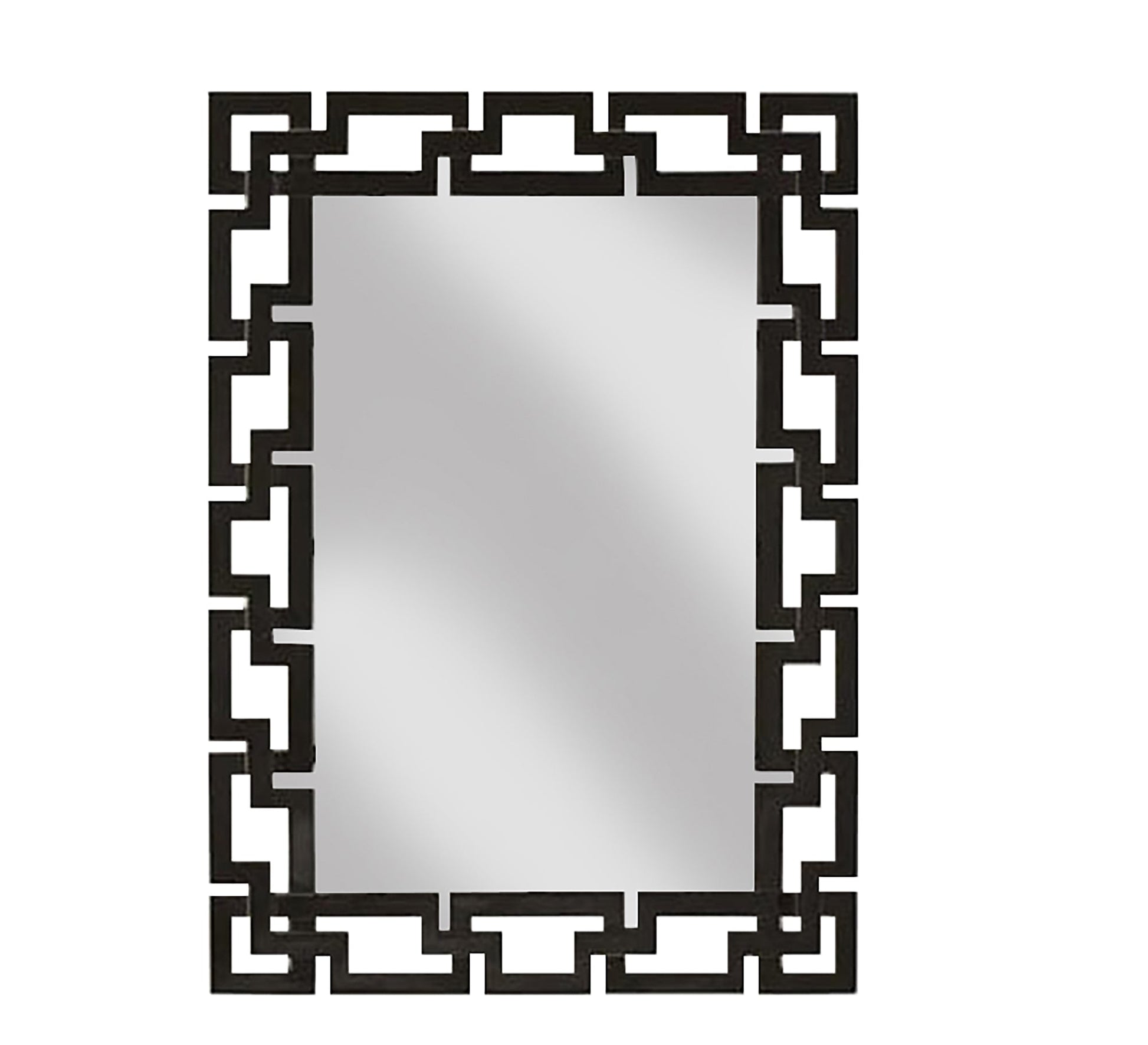 Mirror with a wooden frame of overlapping rectangles - Vitrine Furniture - Décor