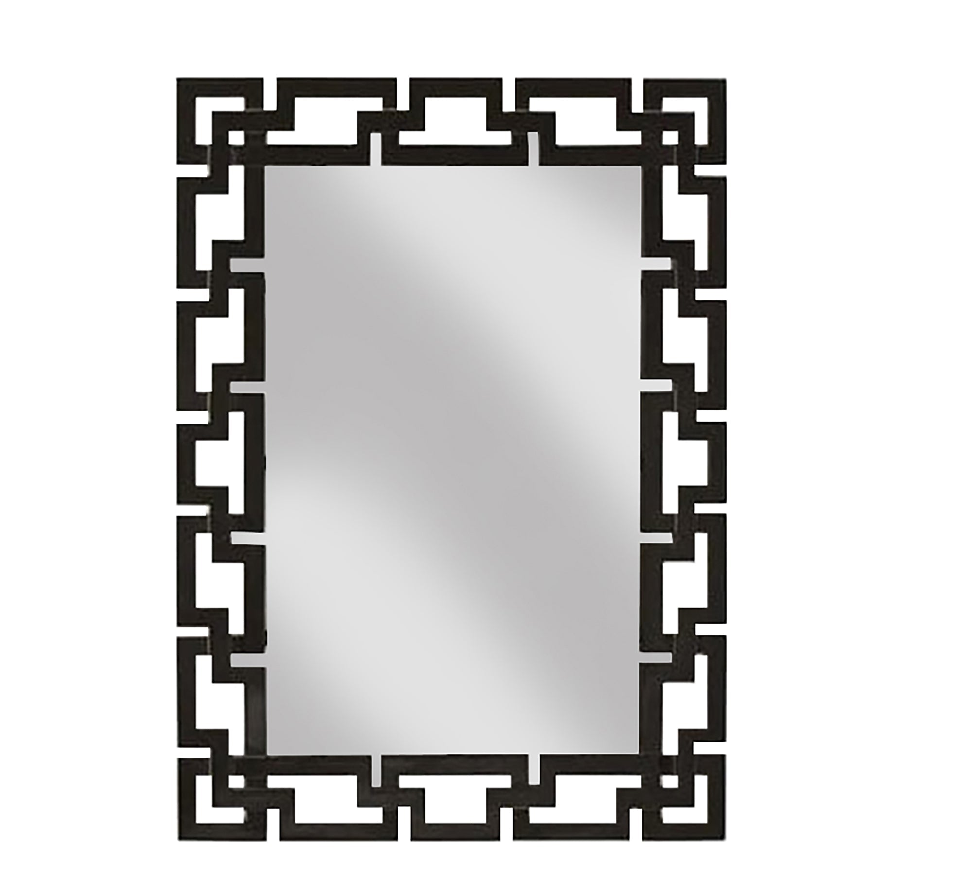 Mirror with a wooden frame of overlapping rectangles - Vitrine Furniture - Décor