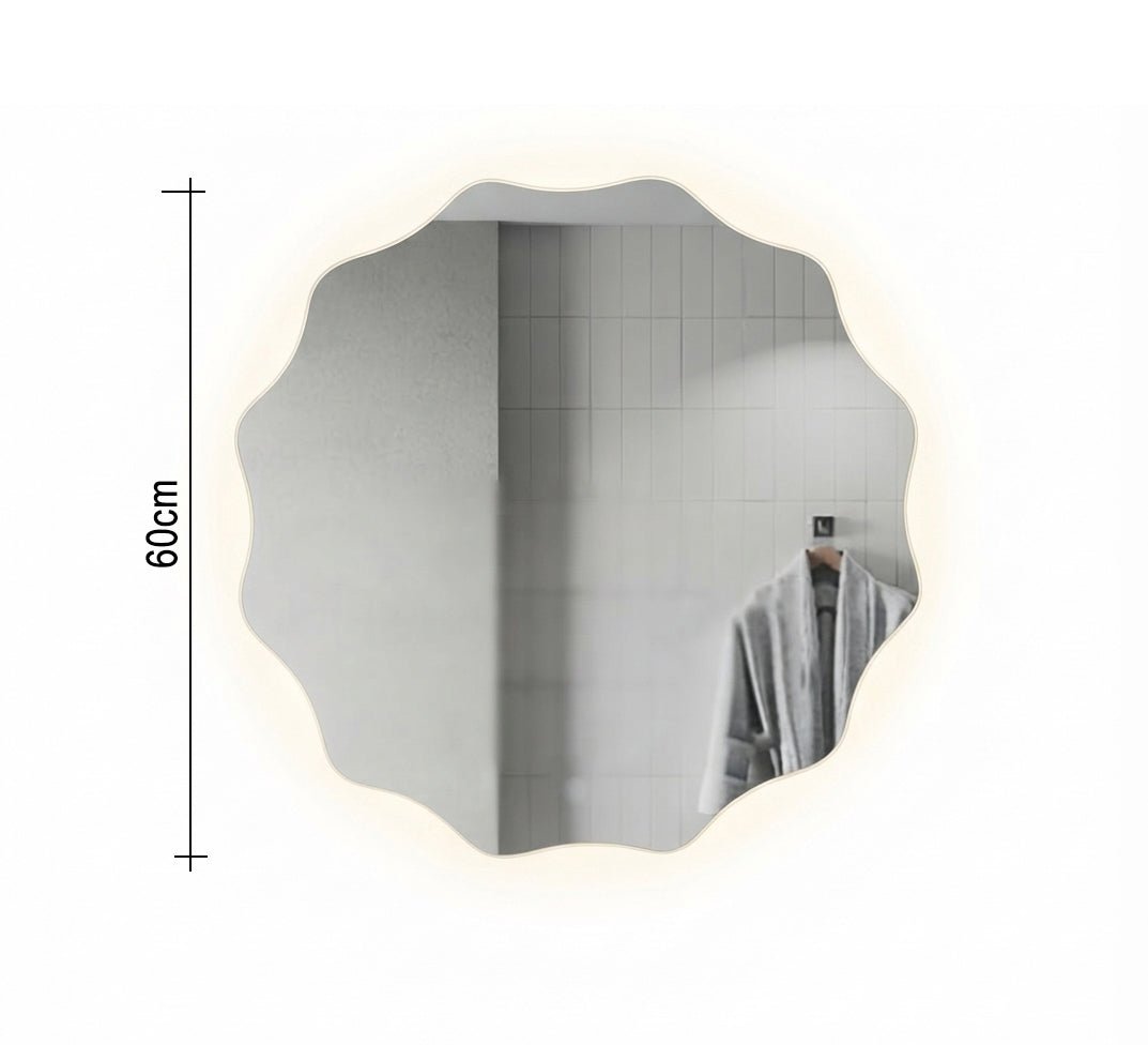 Mirror with wavy edges and backlighting - Vitrine Furniture - Mirrors