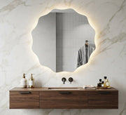Mirror with wavy edges and backlighting - Vitrine Furniture - Mirrors