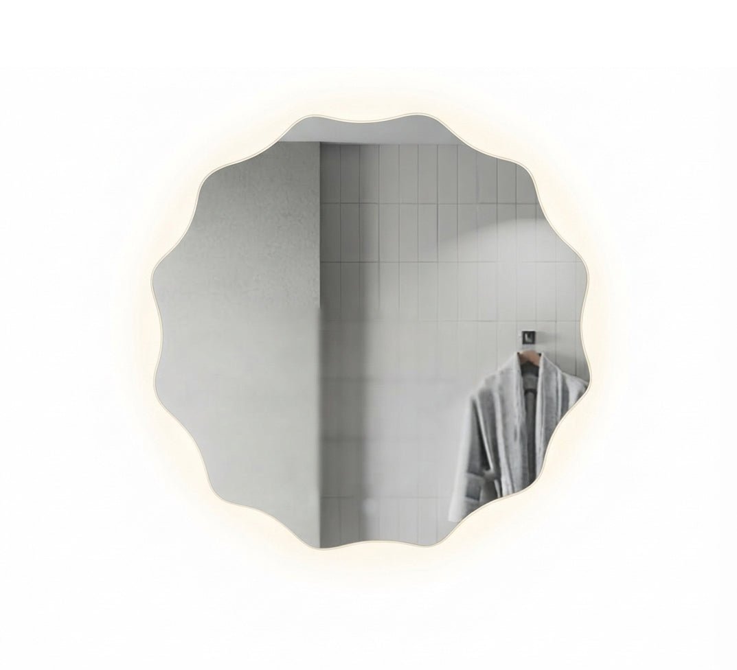 Mirror with wavy edges and backlighting - Vitrine Furniture - Mirrors