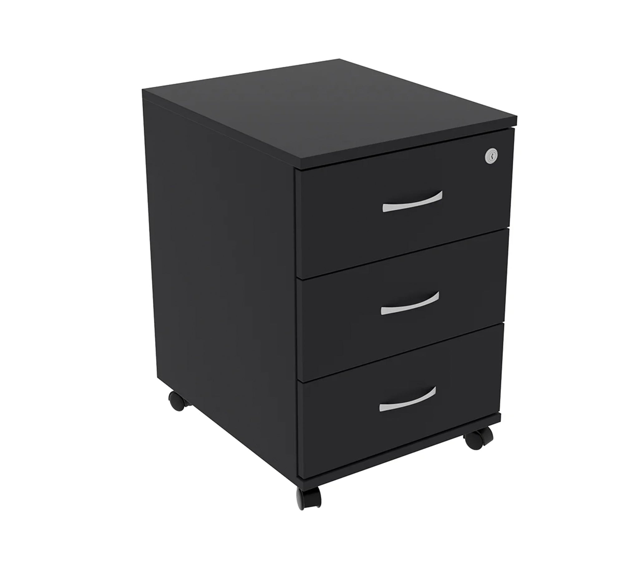 Mobile nightstand with 3 drawers and lock - Vitrine Furniture - Furniture