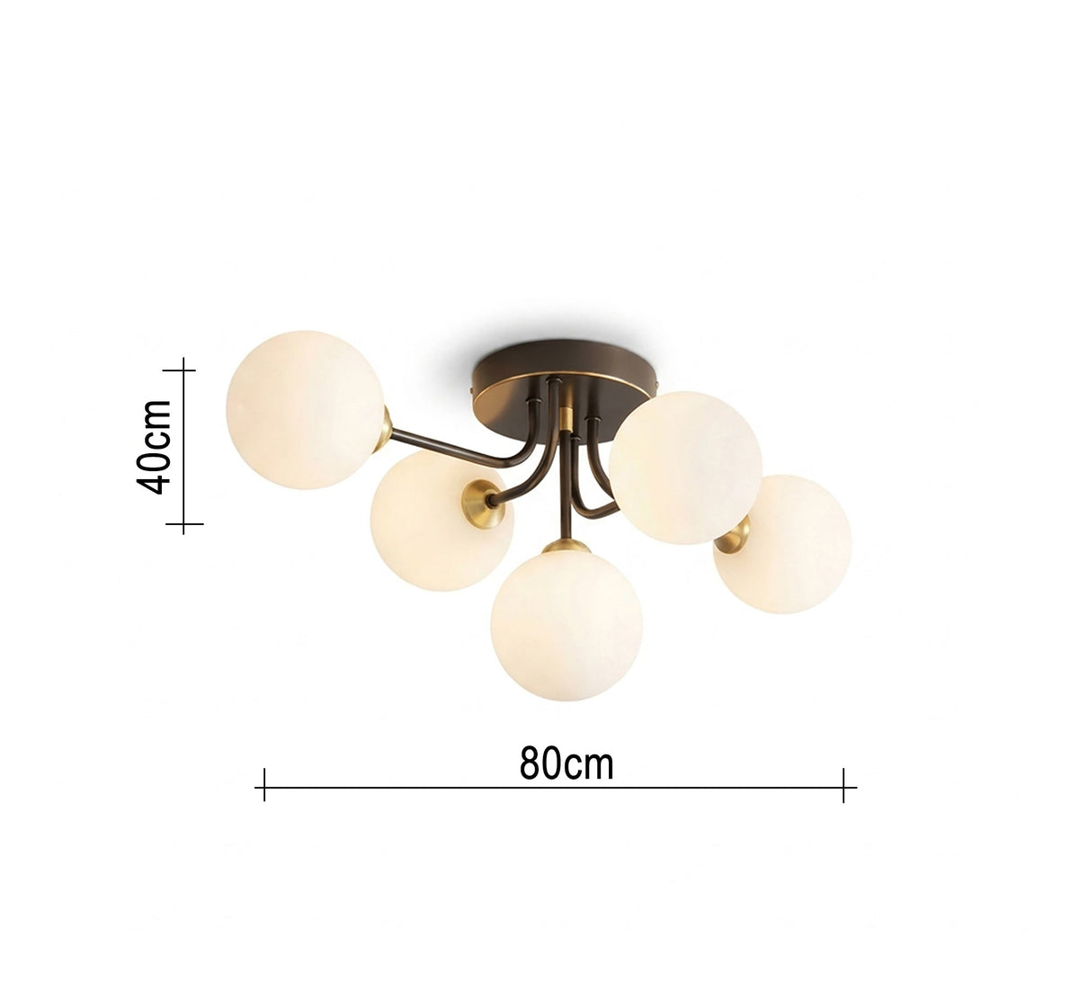 Modern 5-light circular ceiling chandelier - Vitrine Furniture - Ceiling lights