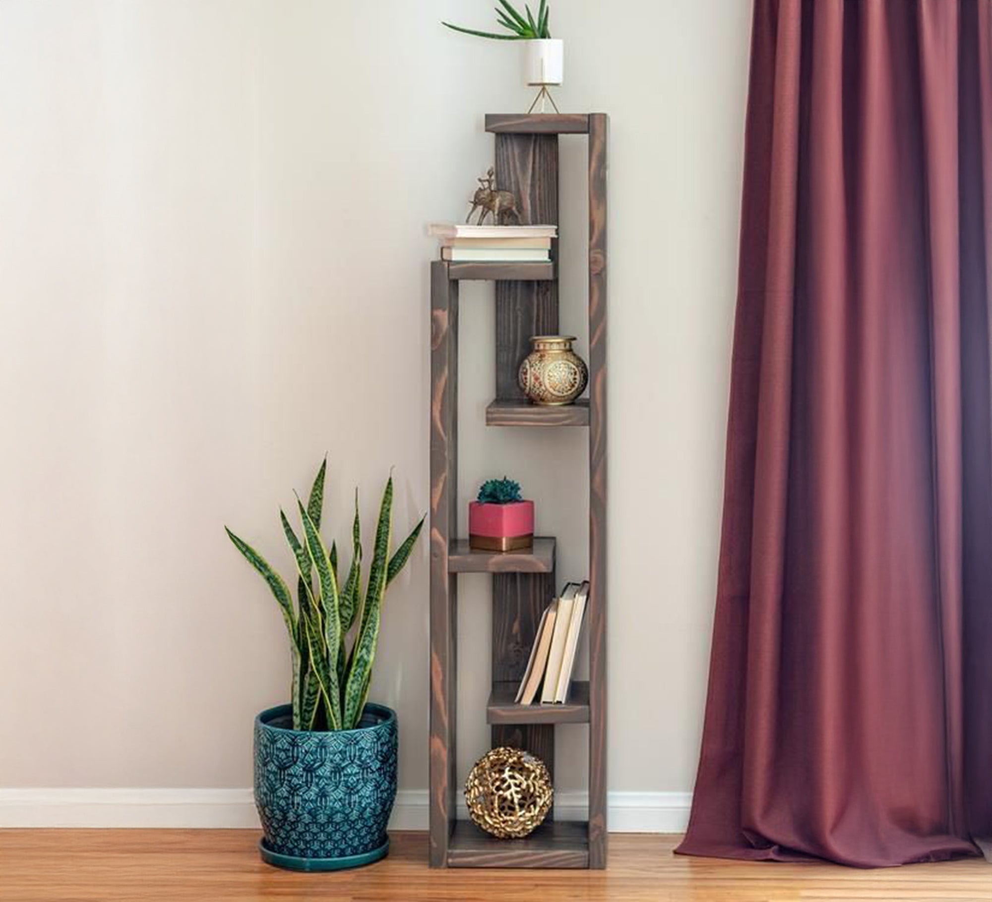 Modern and distinctive zigzag bookcase - Vitrine Furniture - Furniture